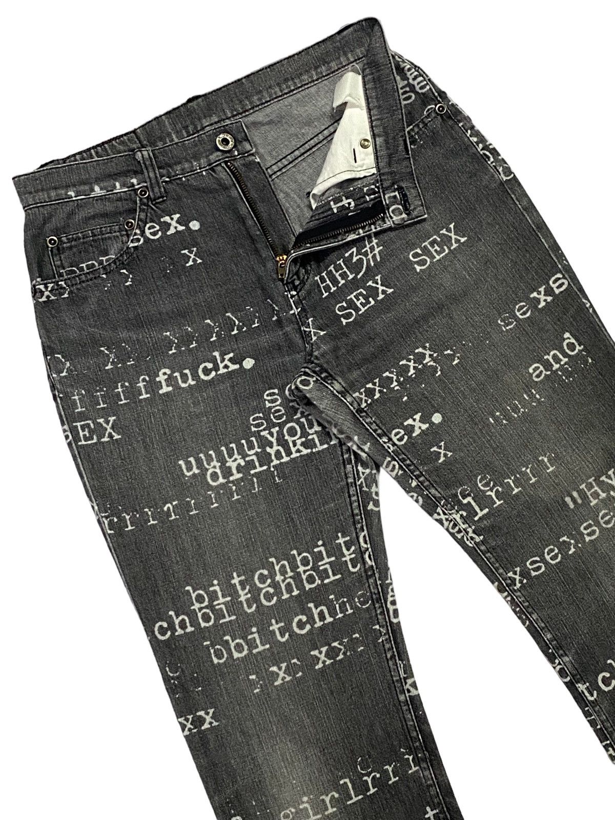 Hysteric Glamour Vintage Hysteric Glamour Sex All Over Print Faded Denim Size US 28 / EU 44 - 16 Thumbnail
