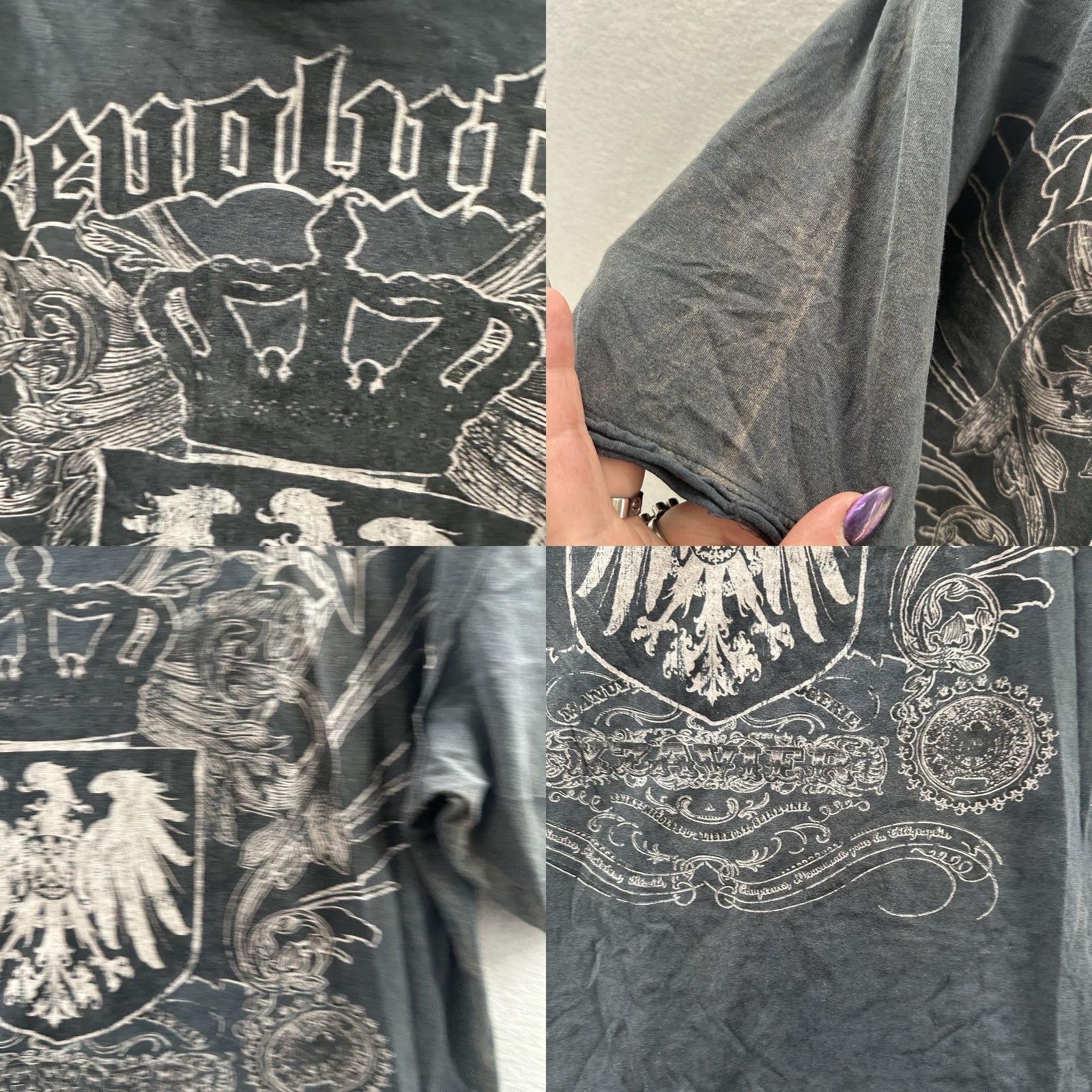 Vintage Xzavier Unlimited Shirt Mens Large Black Eagle Cross Gothic Grunge Y2K Distress Size US L / EU 52-54 / 3 - 8 Thumbnail
