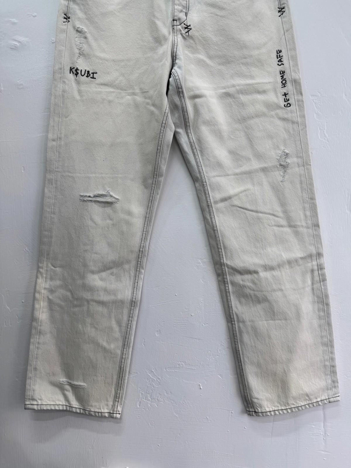 new Ksubi mens denim jeans anti k white blue iceberg 32