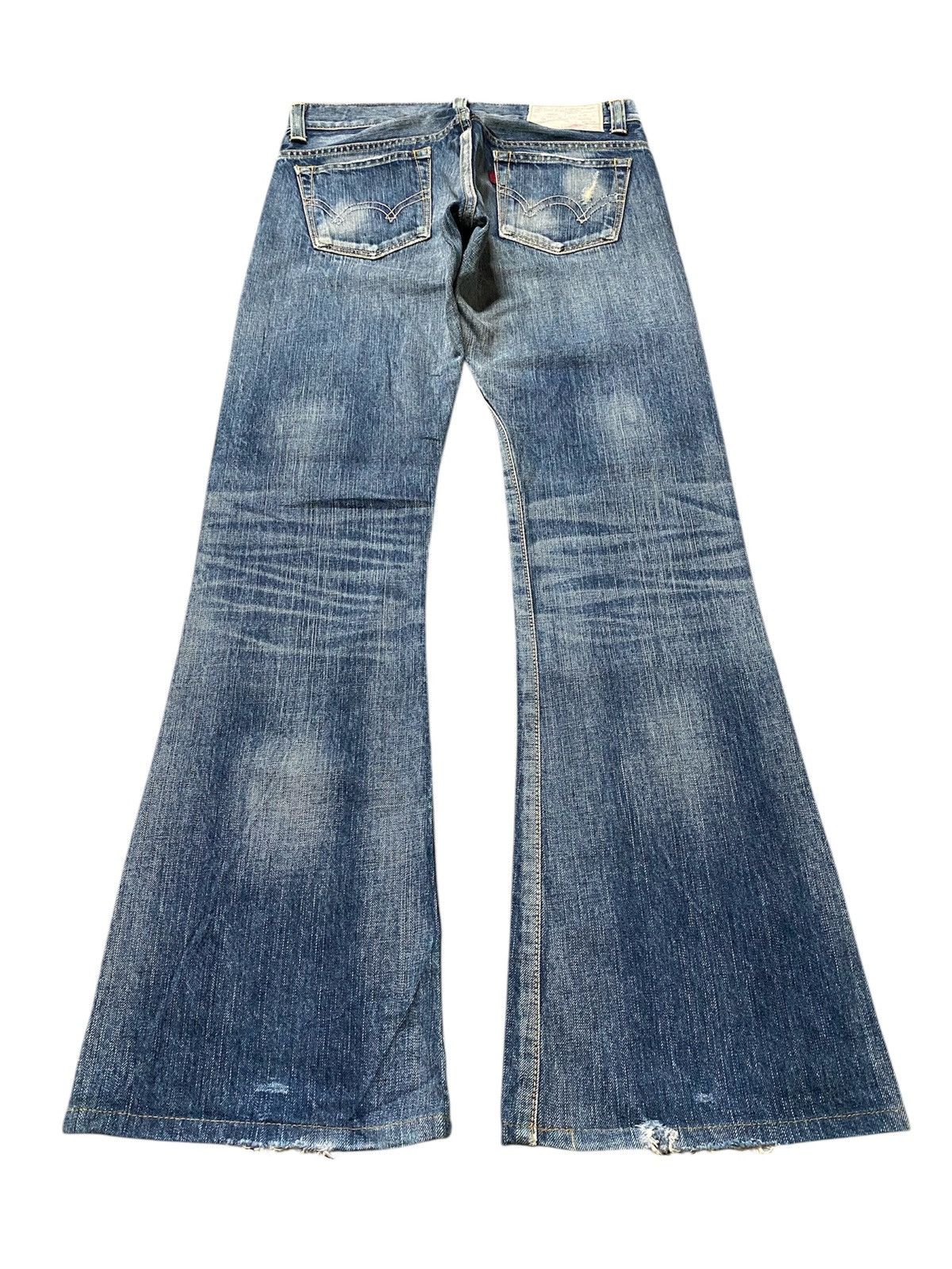 Edwin 🔥Flared🔥Japanese Edwin 503 Ripped Distressed Denim Size 28" / US 6 / IT 42 - 1 Thumbnail
