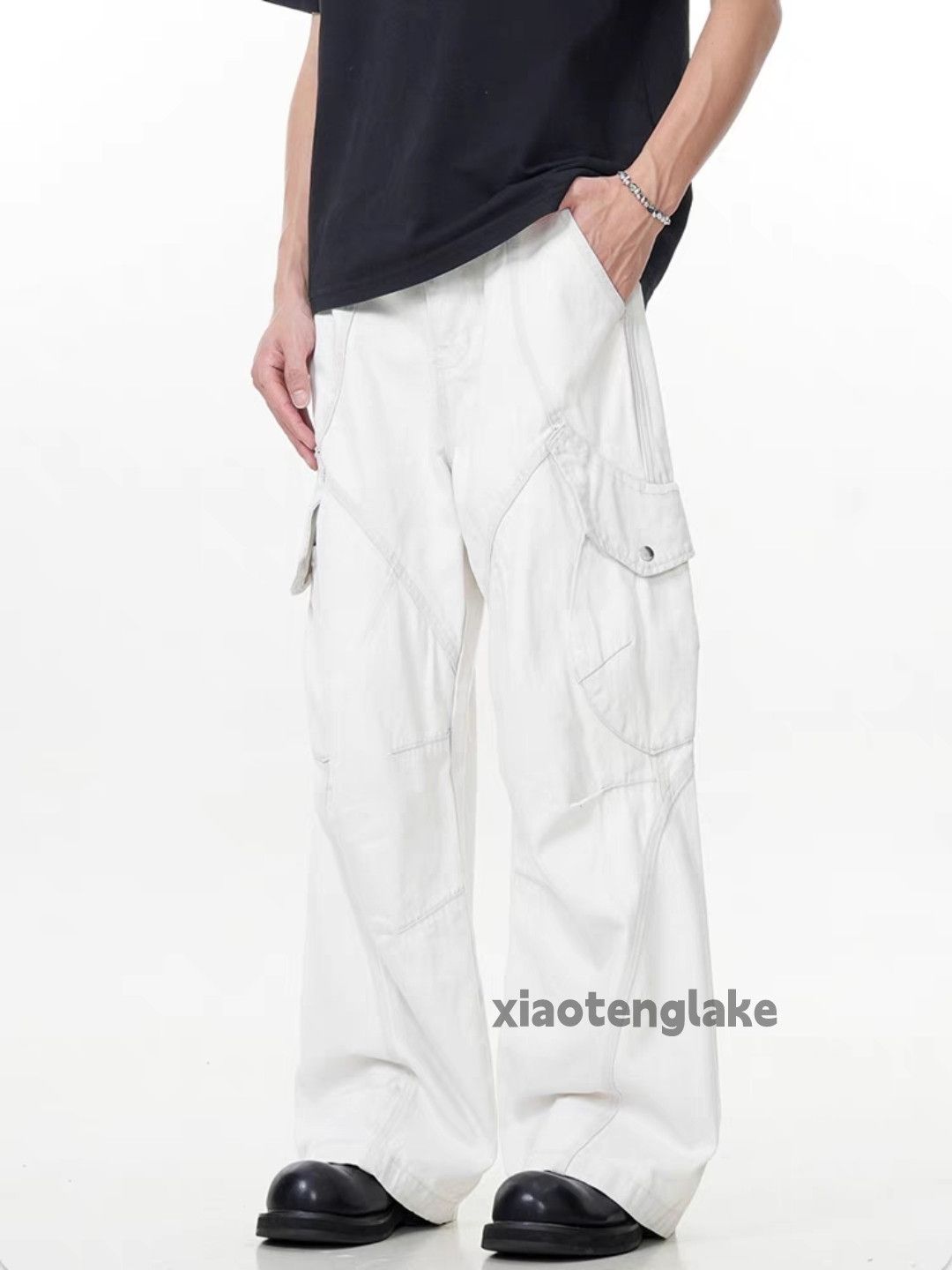 Designer × Japanese Brand × Vintage utility military loose baggy patchwork outdoor cargo pants Size US 28 / EU 44 - 1 Thumbnail
