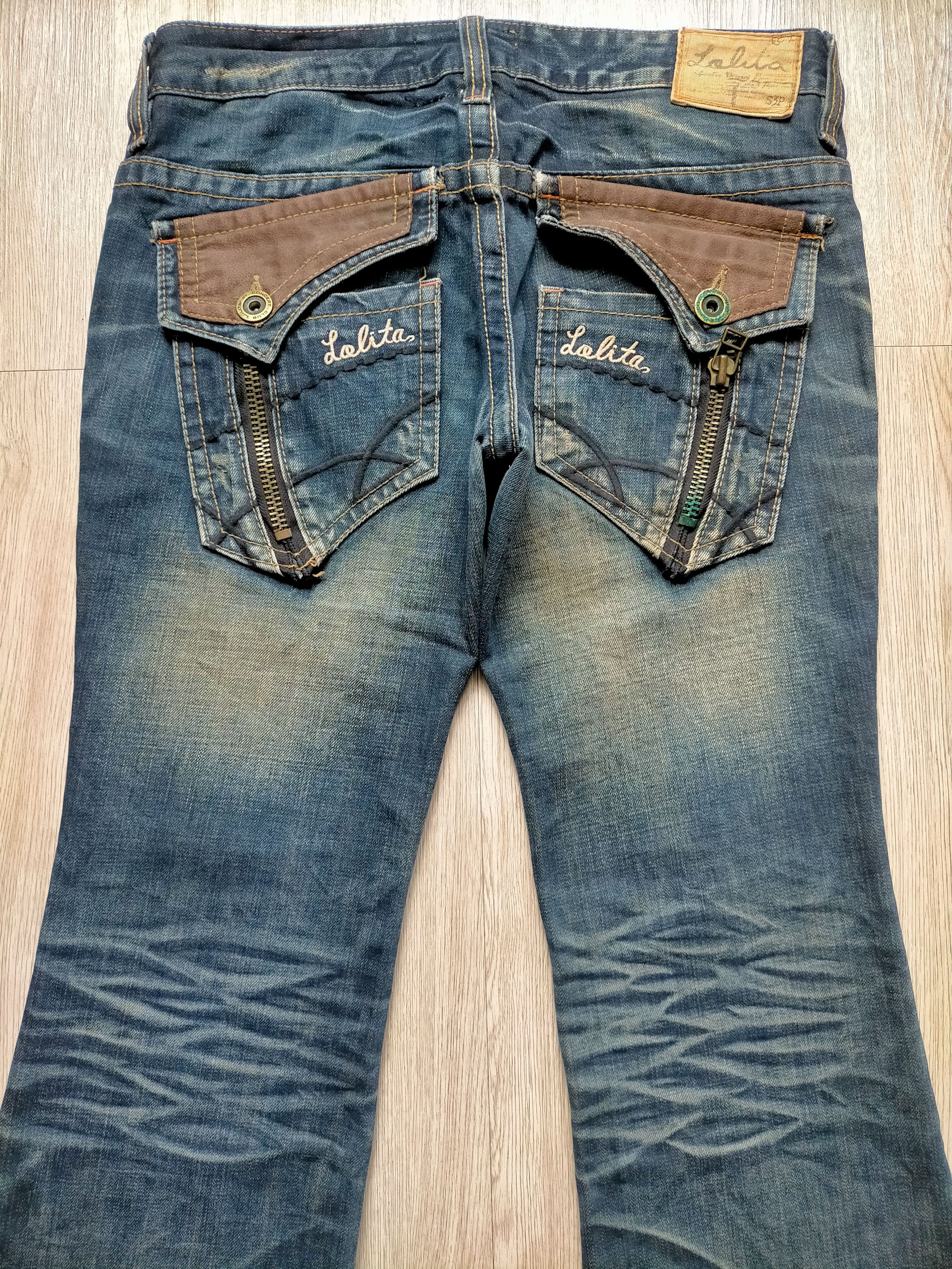 If Six Was Nine Flare Jeans Lolita Embroidered Multizipped Boot cut Denim Size US 33 - 11 Thumbnail