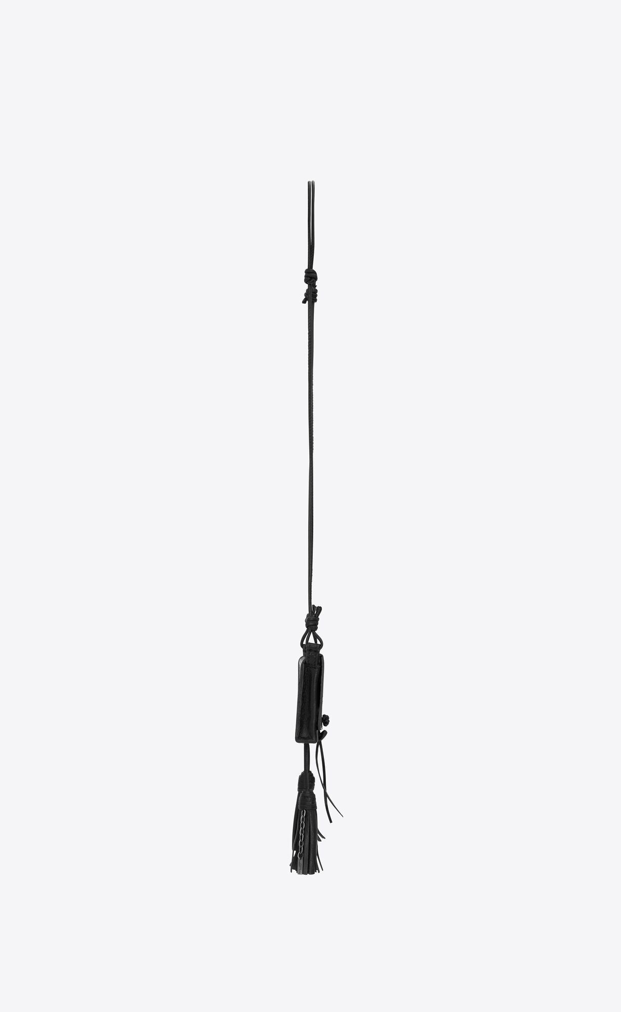 Saint Laurent Paris o1smrcs1224 Size: OS / Long Tassel Bag Necklace Leather Size ONE SIZE - 3 Thumbnail