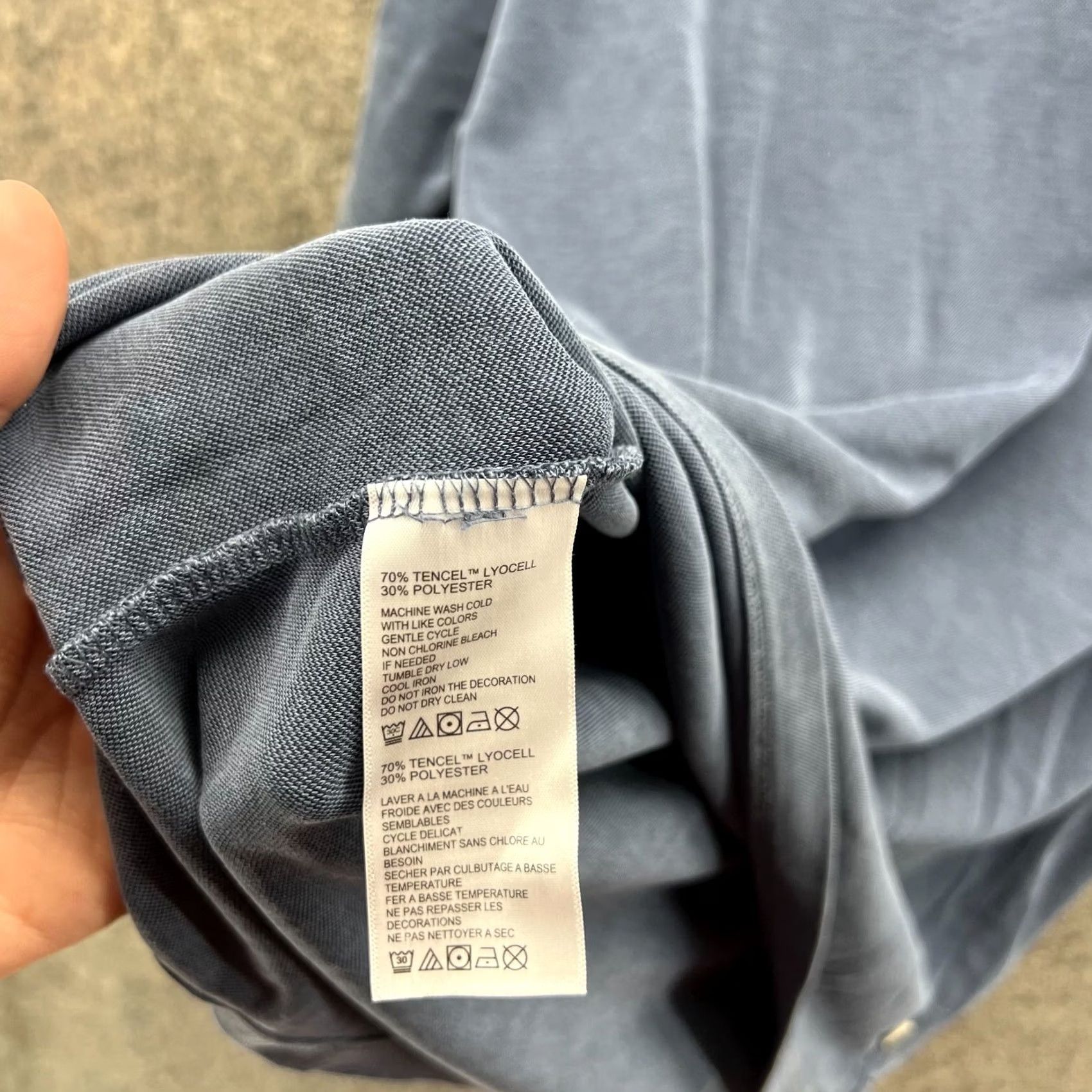 Tommy Bahama Tommy Bahama Polo Shirt Men Medium Adult Blue Preppy Tencel Polyester Dress Shirt Polo Size 40R - 4 Thumbnail