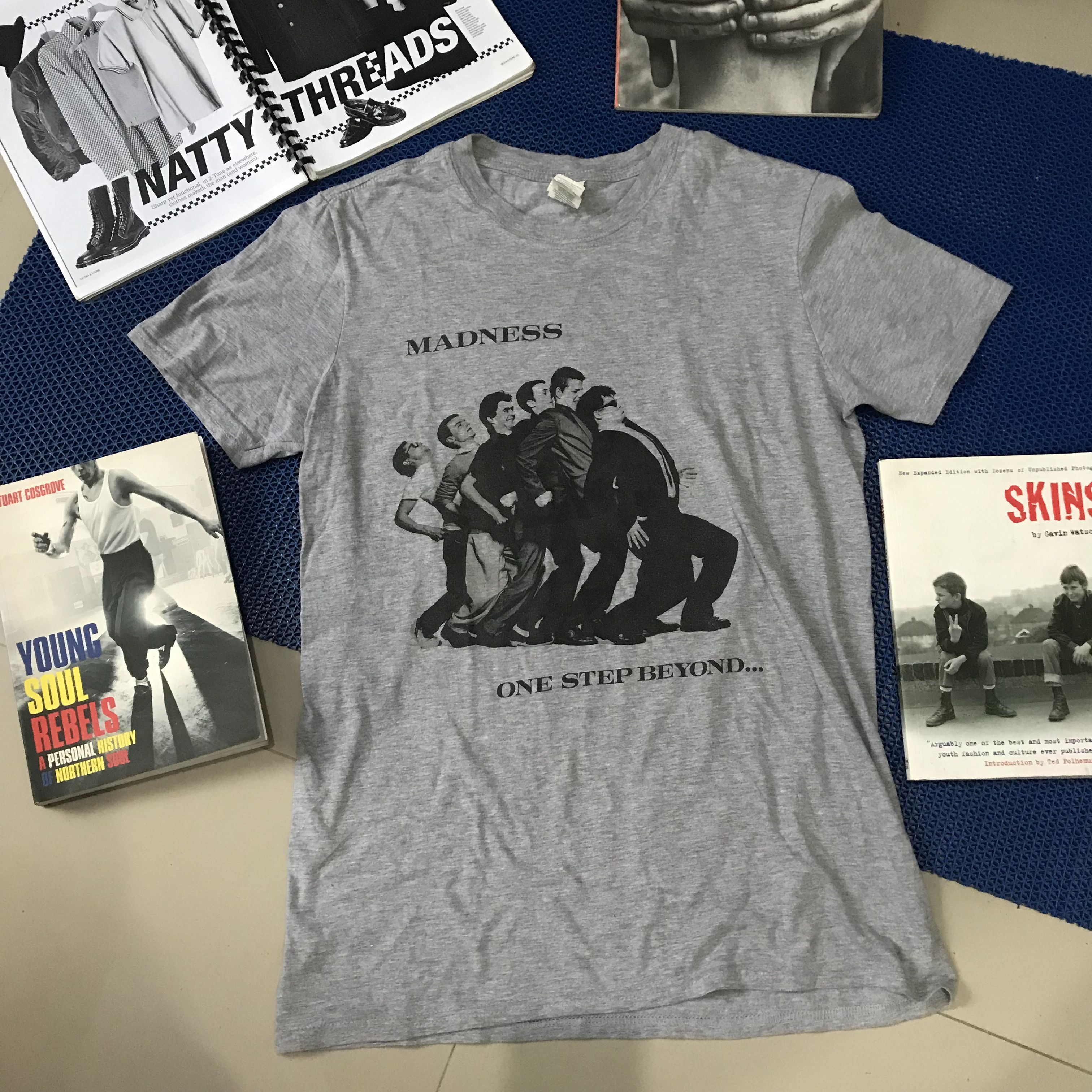 Band Tees × Madness Vintage madness ONE STEP BEYOND Ska Two Tone Tshirt grey tee Size US M / EU 48-50 / 2 - 11 Thumbnail