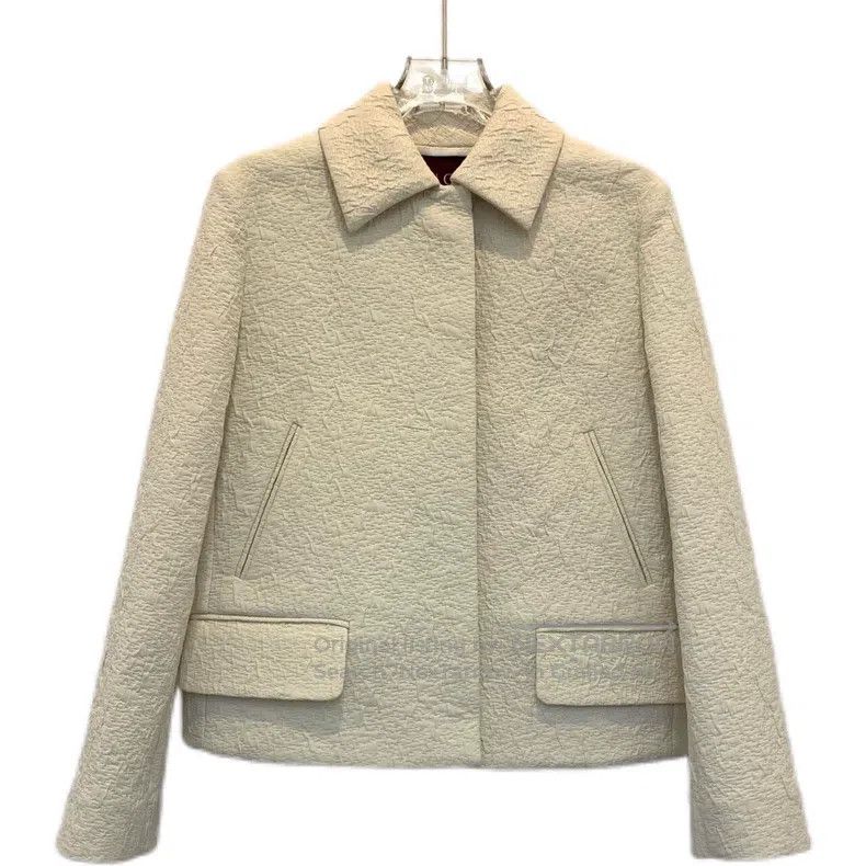 Gucci Gucci Beige cotton textured lapel long-sleeved jacket Size XS / US 0-2 / IT 36-38 - 1 Thumbnail