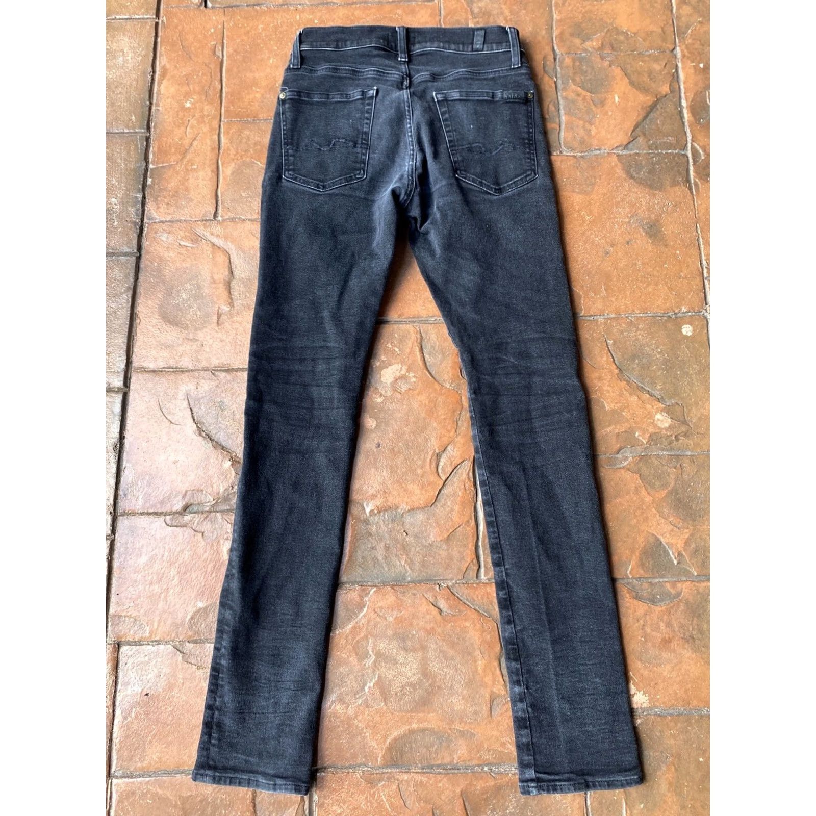 7 For All Mankind 7 For All Mankind Paxtyn Skinny Slim Leg Jeans Men 30x32 Black Mid-Rise Distressed Jeans Size US 30 / EU 46 - 3 Thumbnail