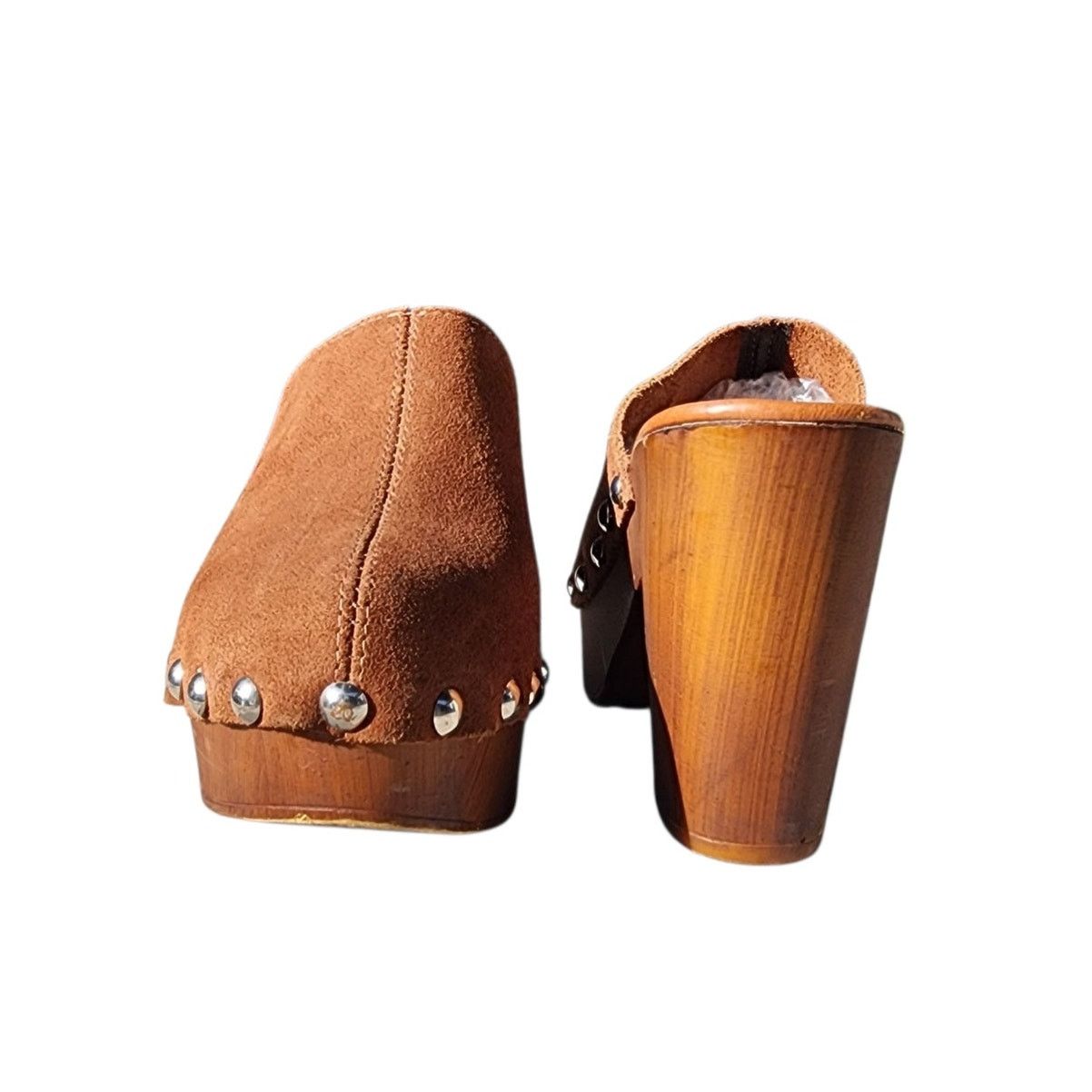 Designer Etre Studded Suede Clog Platform Mules 39 Size US 8.5 / IT 38.5 - 8 Thumbnail
