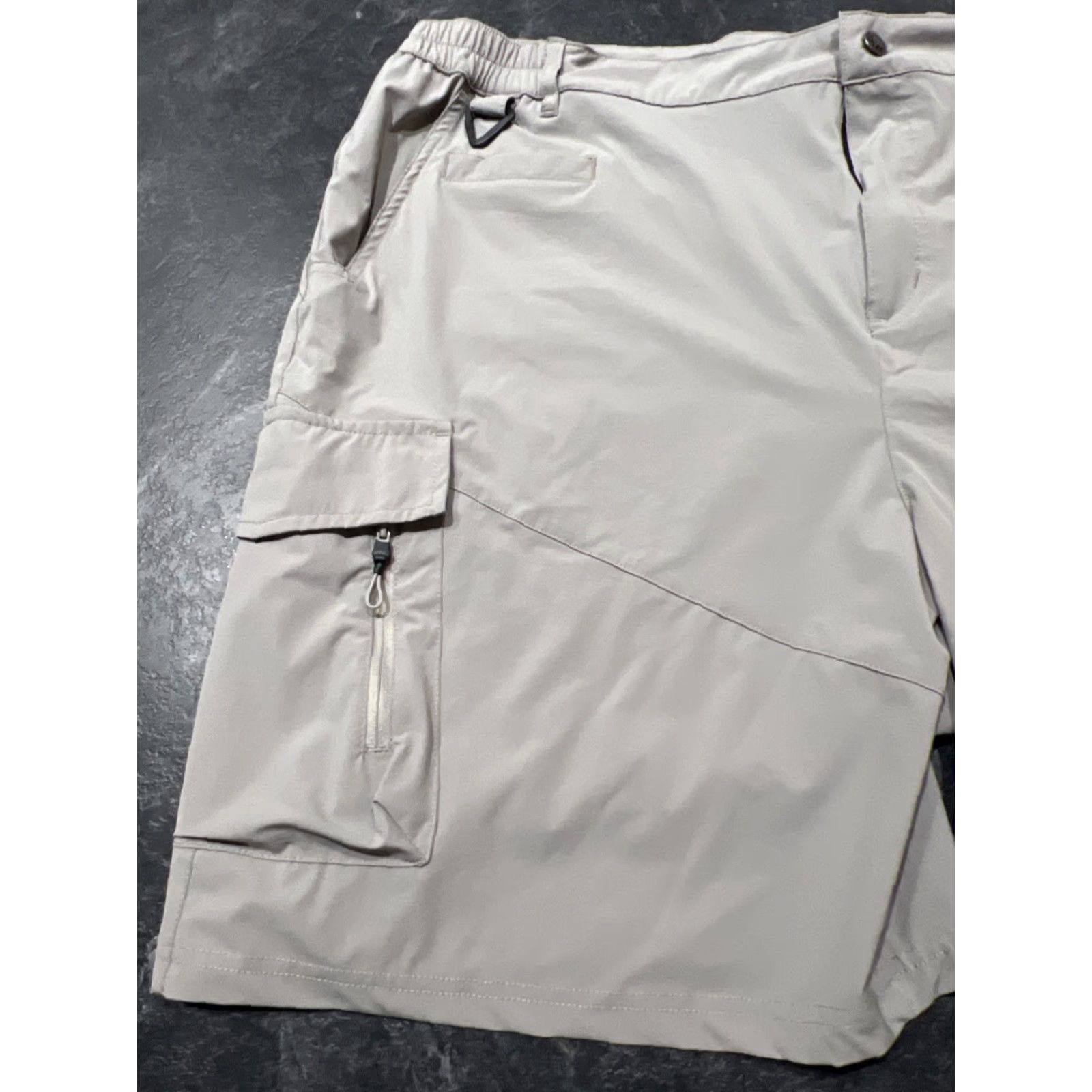Vintage Hugut Men's Hiking Cargo Shorts Quick Dry Lightweight Gray 3XL Regular Inseam 10" Cargo Pockets Outdoor Travel Mens Size US 39 - 3 Thumbnail
