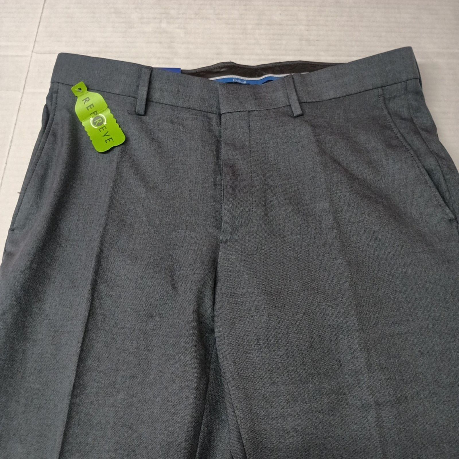 Haggar Haggar Repreve Slim Fit Dress Pants Men's 32x32 Ink Gray Size US 32 / EU 48 - 4 Thumbnail
