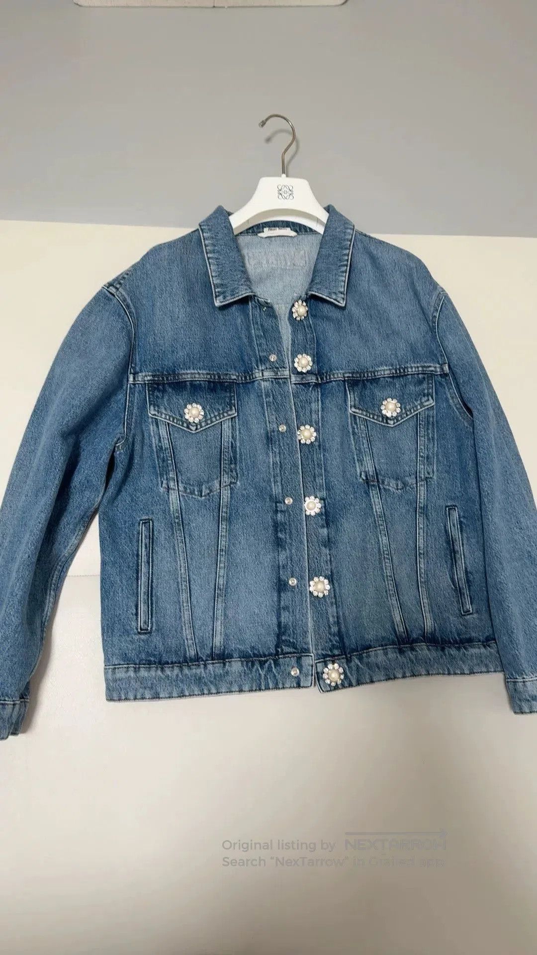 Miu Miu miu miu denim jacket with pearl details. Size US M / EU 48-50 / 2 - 1 Thumbnail