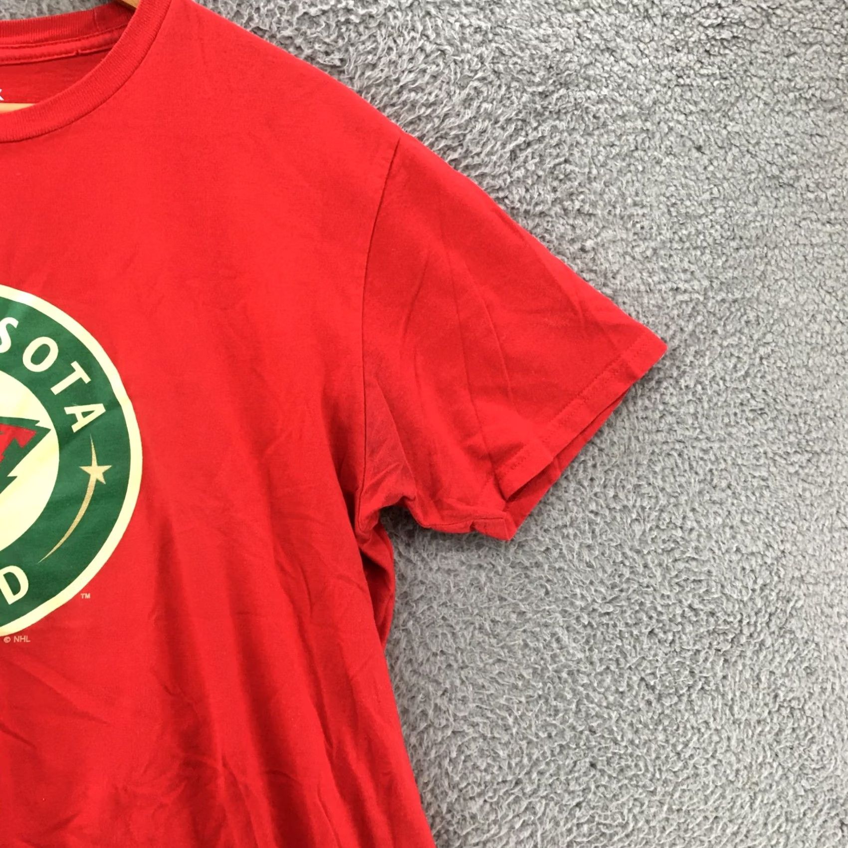 Reebok Reebok Minnesota Wild Shirt Mens L Red Cotton Short Sleeve Pullover Casual Size US L / EU 52-54 / 3 - 3 Thumbnail