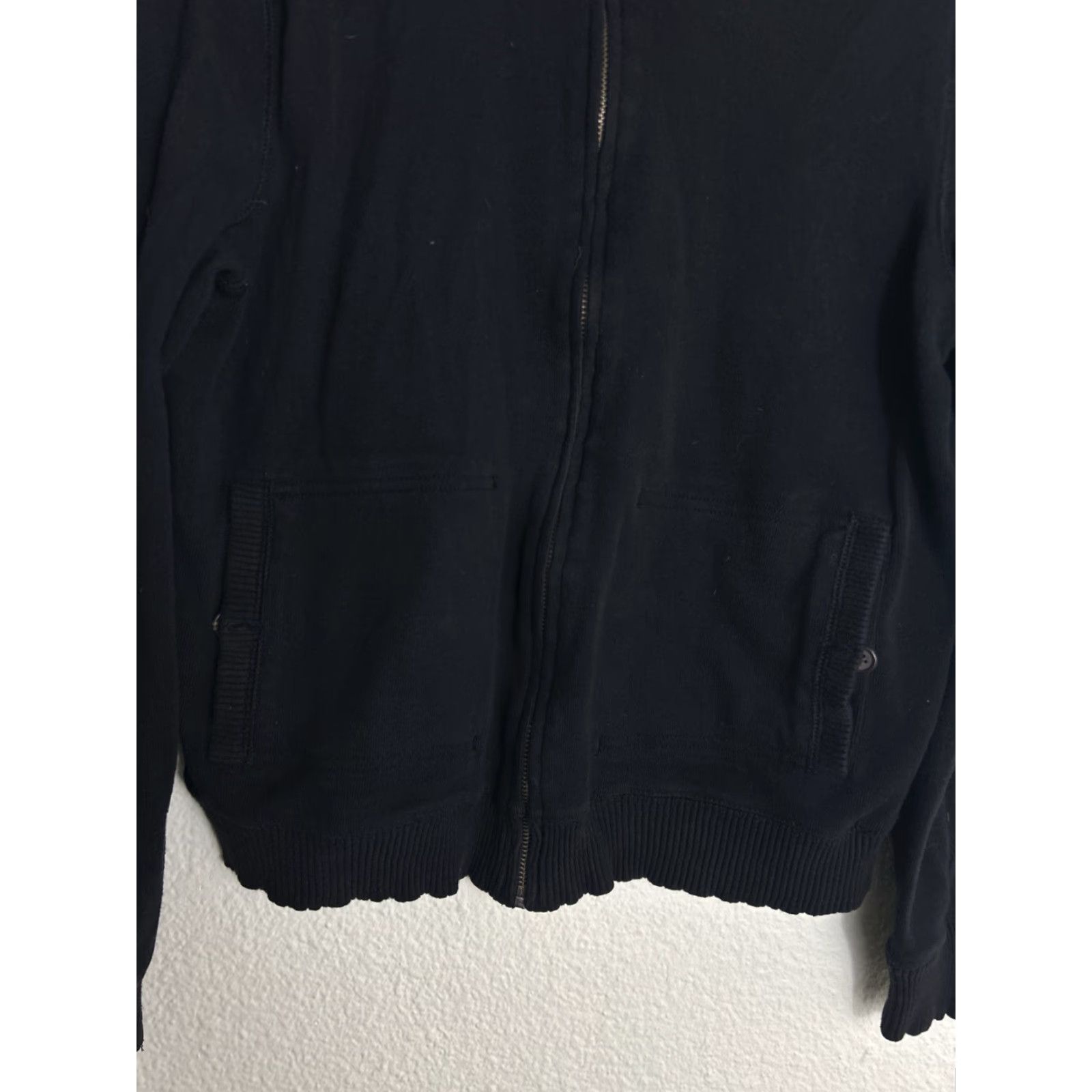 Ralph Lauren VINTAGE Lauren Ralph Lauren Mens Sweatshirt Full Zip Cotton Black Elbow M Size Size US M / EU 48-50 / 2 - 5 Thumbnail