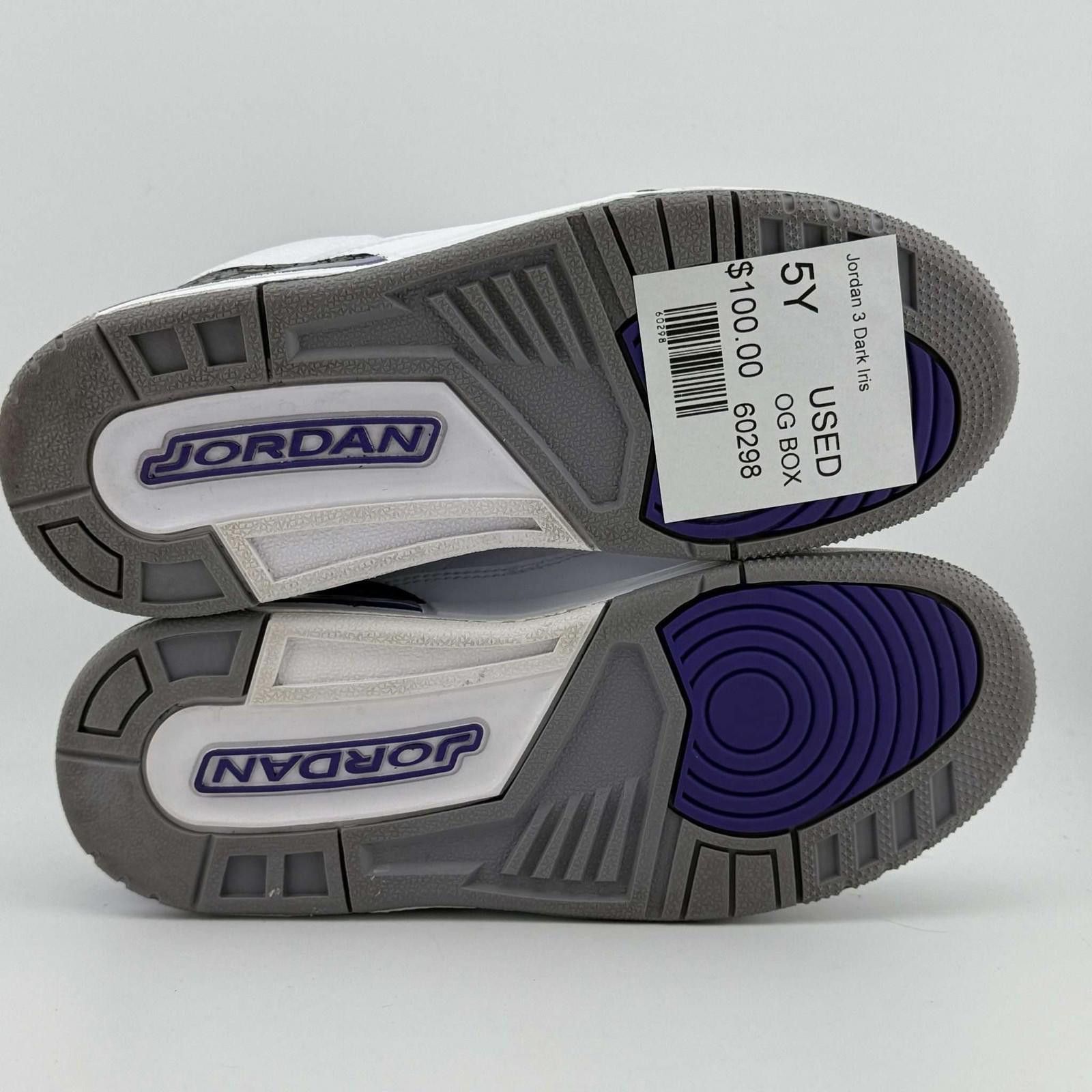 Jordan Brand Jordan 3 Dark Iris 5Y Used Size US 5 / EU 37 - 6 Thumbnail