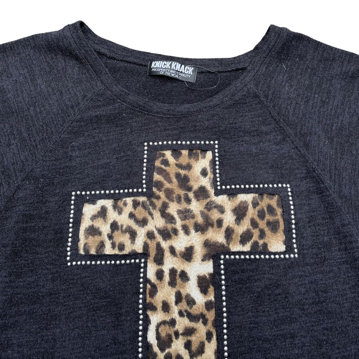 If Six Was Nine × Japanese Brand × Le Grande Bleu (L.G.B.) 2000s Knick Knack Cross Leopard Gothic Lgb Punk Long Sleeve Size US L / EU 52-54 / 3 - 3 Thumbnail