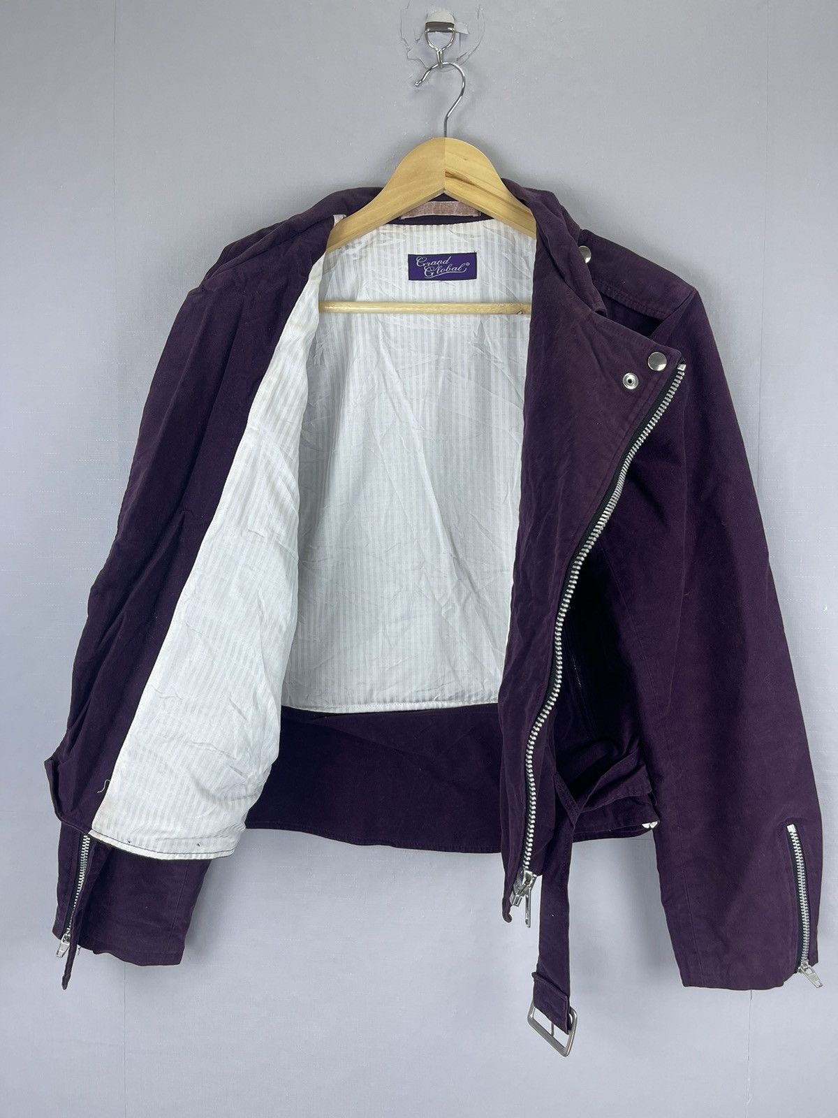 Japanese Brand × Le Grande Bleu (L.G.B.) × Vintage Vintage Grand Global Double Colar Biker Jacket Size US S / EU 44-46 / 1 - 6 Thumbnail