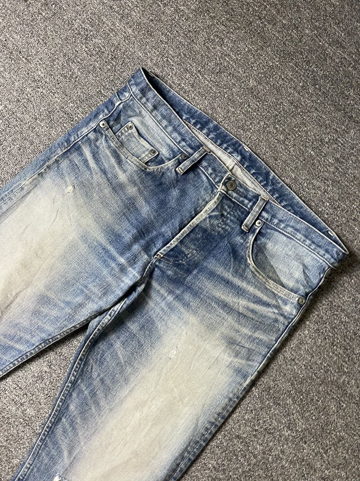 United Arrows × Vintage United Arrows x Beauty Youth Distressed Denim Jeans (117) Size US 35 - 4 Thumbnail