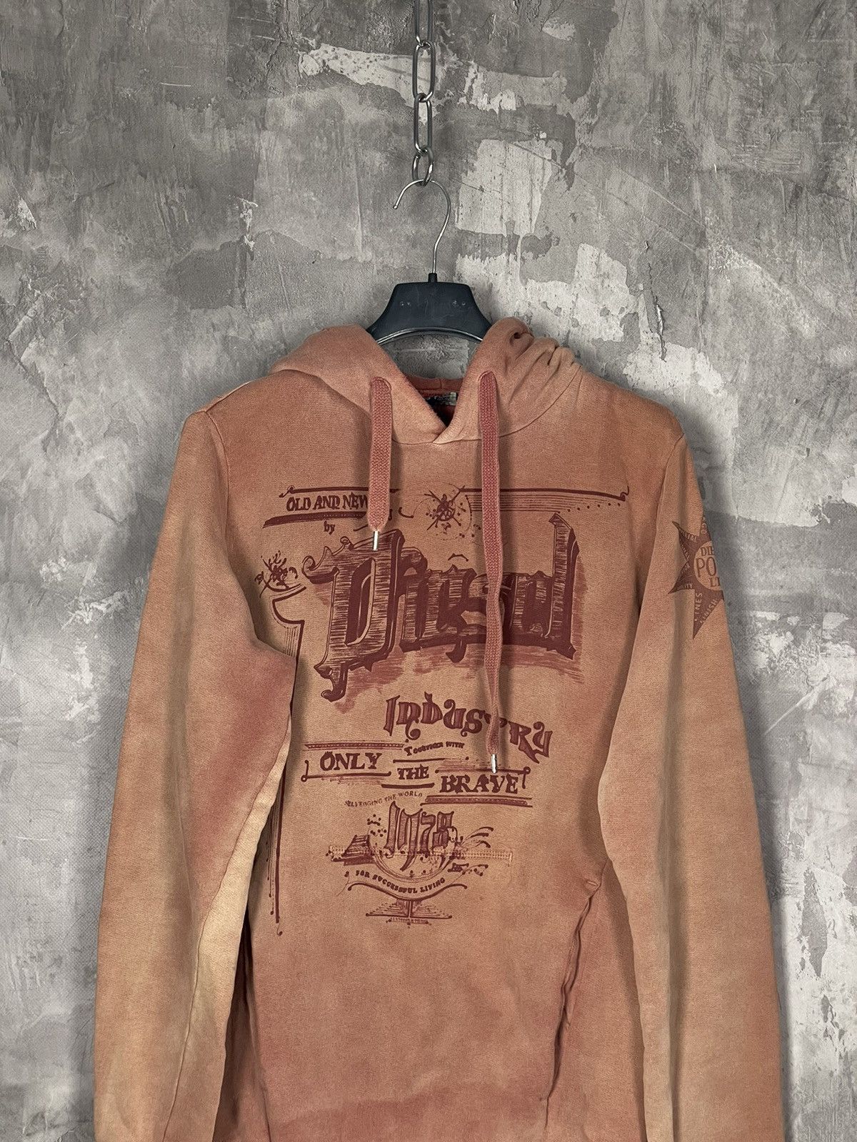 20471120 × Diesel × Japanese Brand Vintage Y2K Diesel Retro Japanese Brand Faded hoodie Size US S / EU 44-46 / 1 - 2 Thumbnail