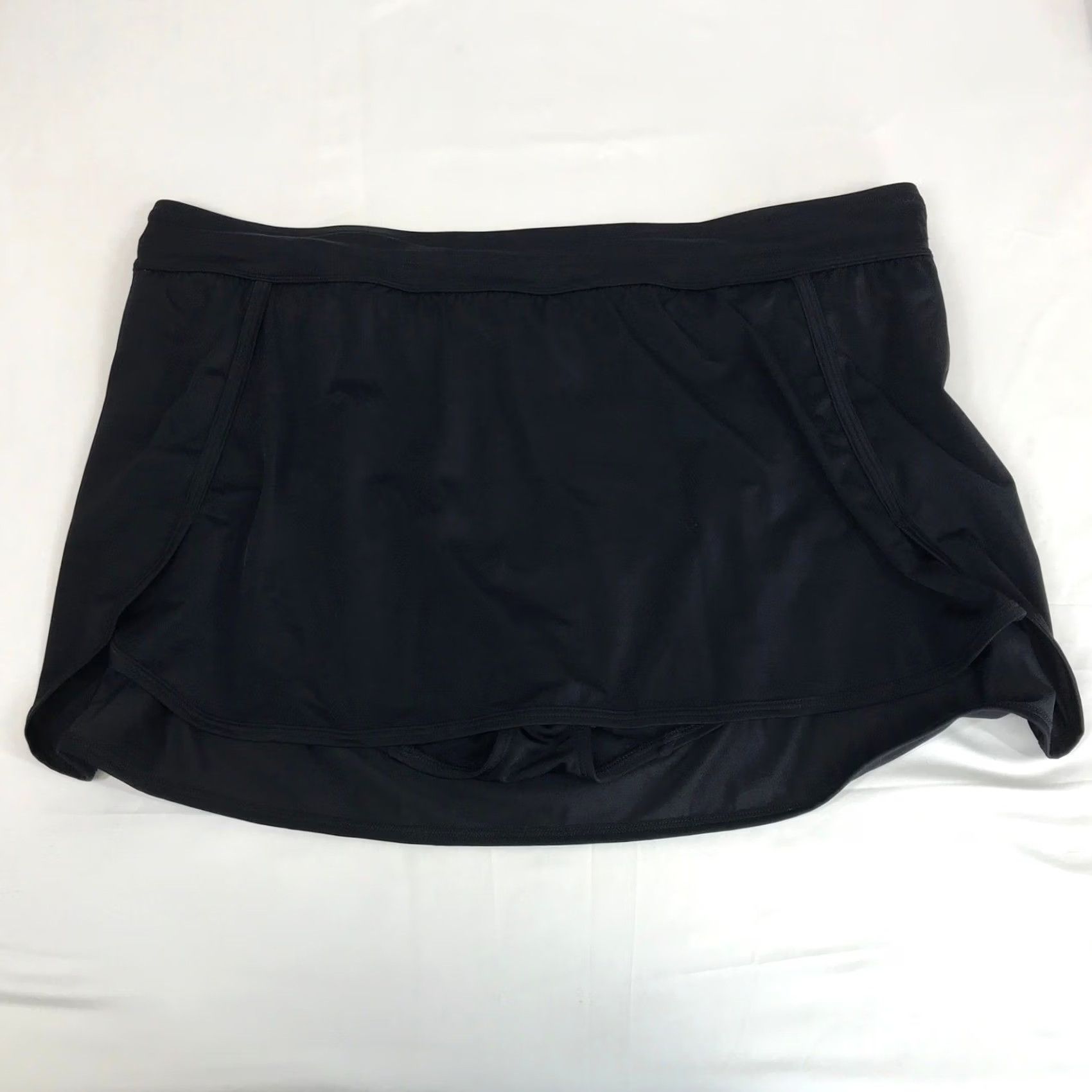 Vintage LIVI Active Black Swim Skirt with Built-In Brief Plus Size 26 Solid Activewear Size 26" / US 2 / IT 38 - 3 Thumbnail