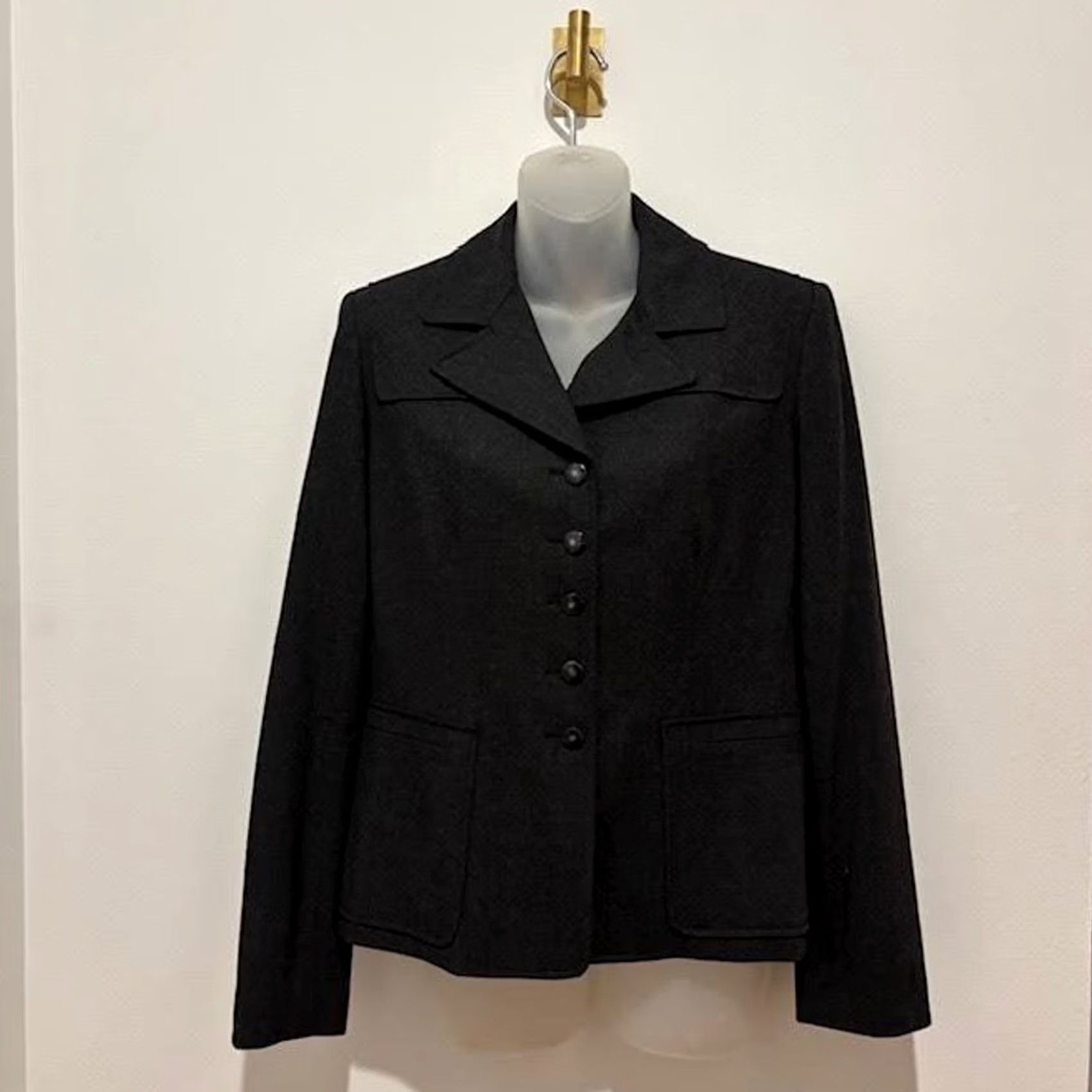 Talbots Vintage Talbots Black Wool Blazer Jacket - Womens Size 8 Size M / US 6-8 / IT 42-44 - 2 Thumbnail