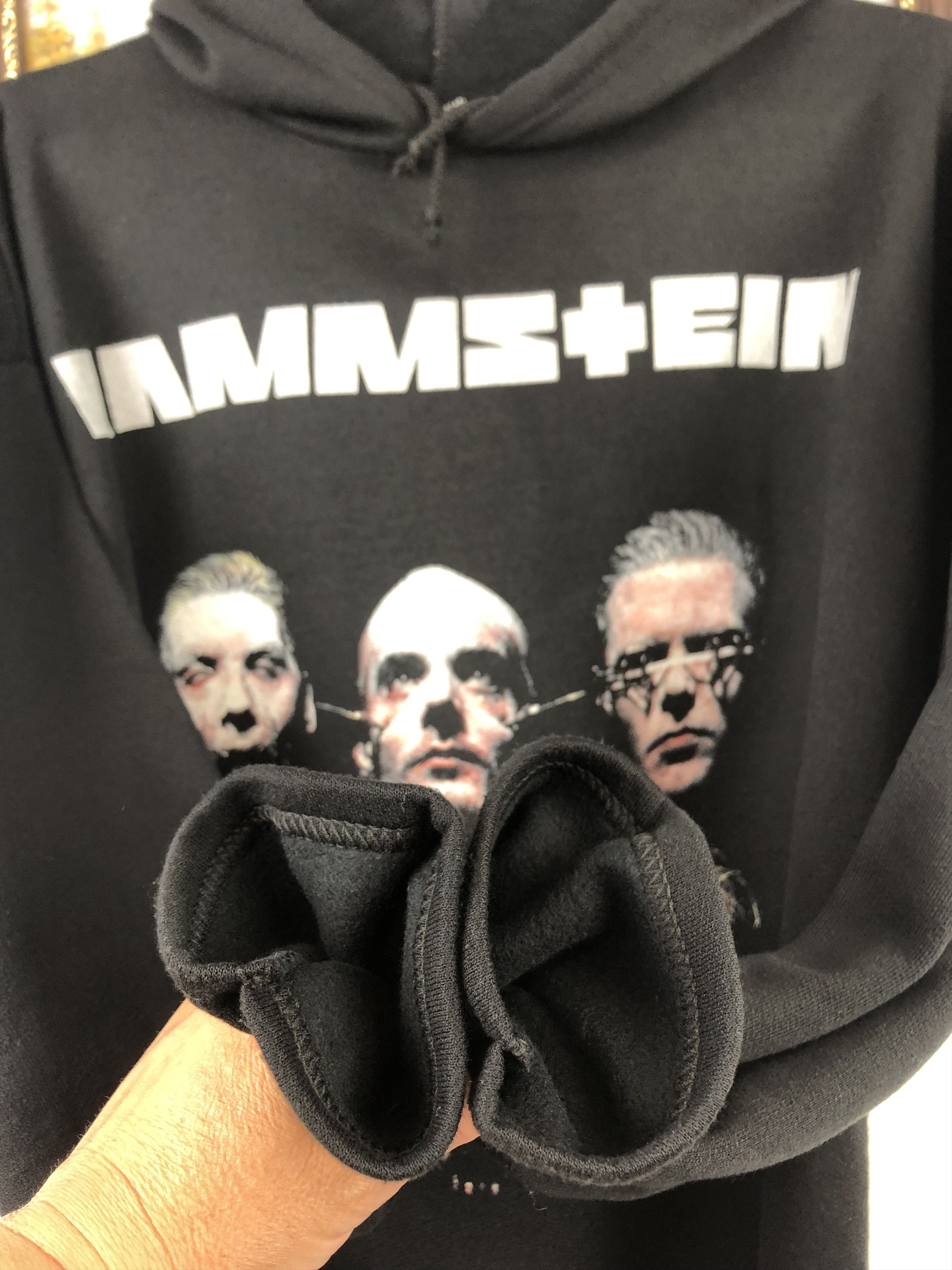 Band Tees × Vintage Vintage Rammstein Hoodie Sweatshirt Over Pring Big Logo Size US L / EU 52-54 / 3 - 6 Thumbnail