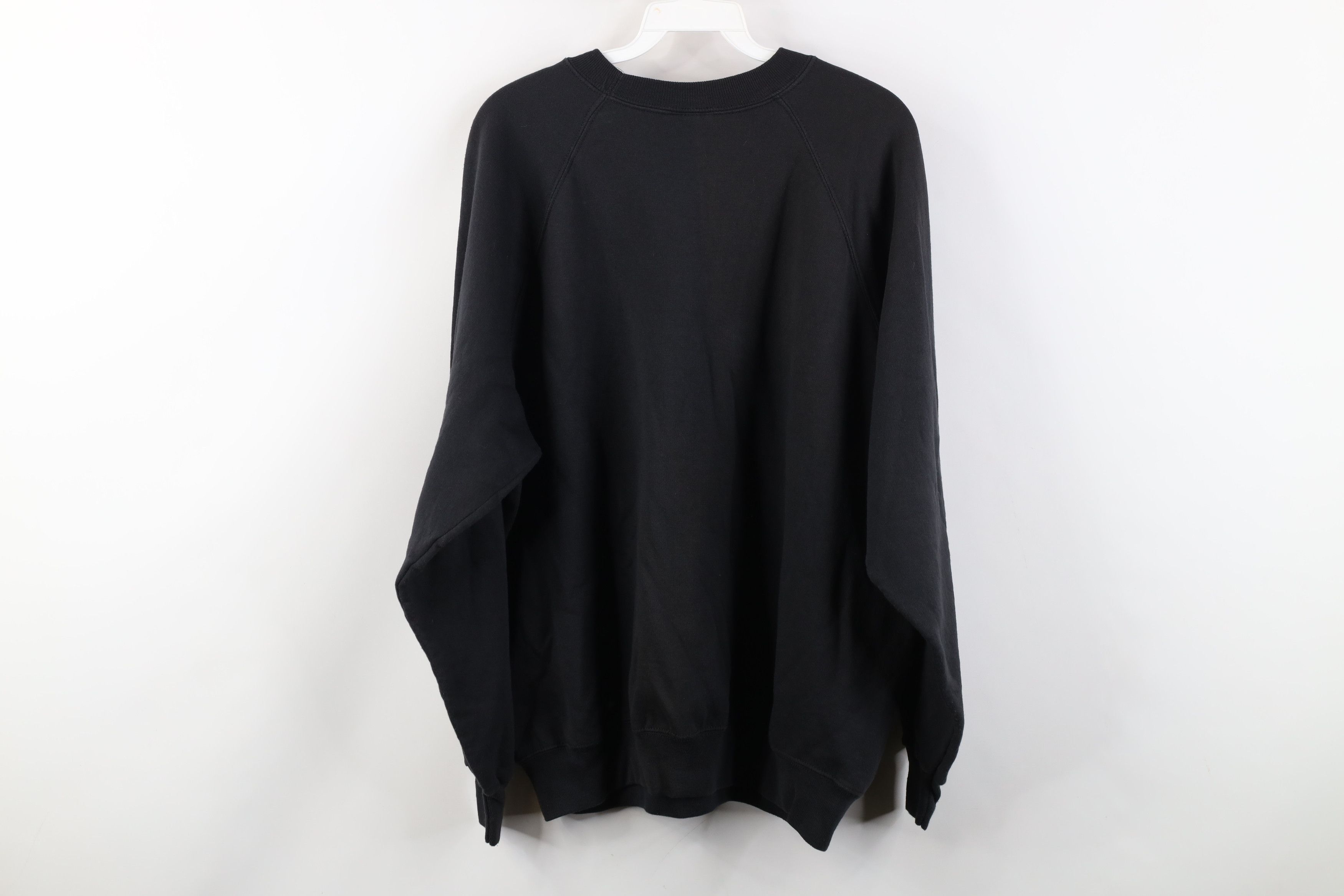 Vintage Vintage 90s Streetwear Blank Crewneck Sweatshirt Black Size XL / US 12-14 / IT 48-50 - 11 Thumbnail