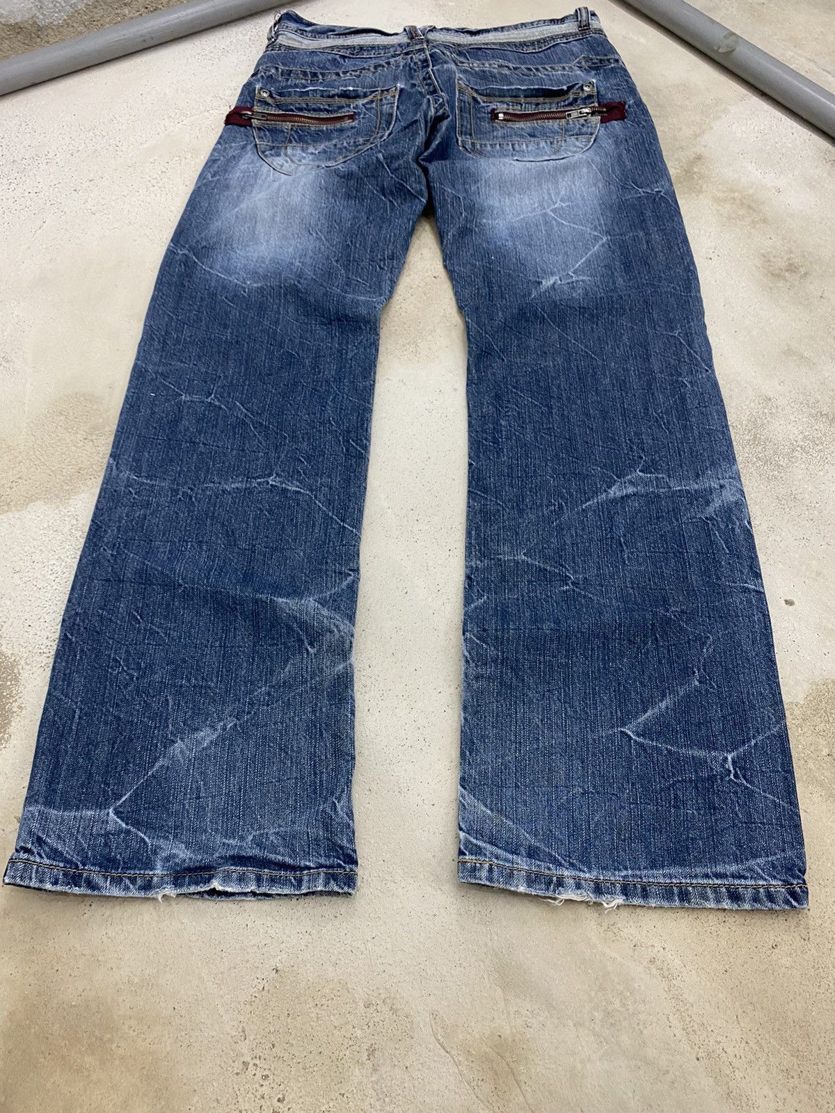GOSTAR DE FUGA × Japanese Brand Daily Topics Japan Denim Clawn Mark Washed Straight Cut Size US 32 / EU 48 - 9 Thumbnail