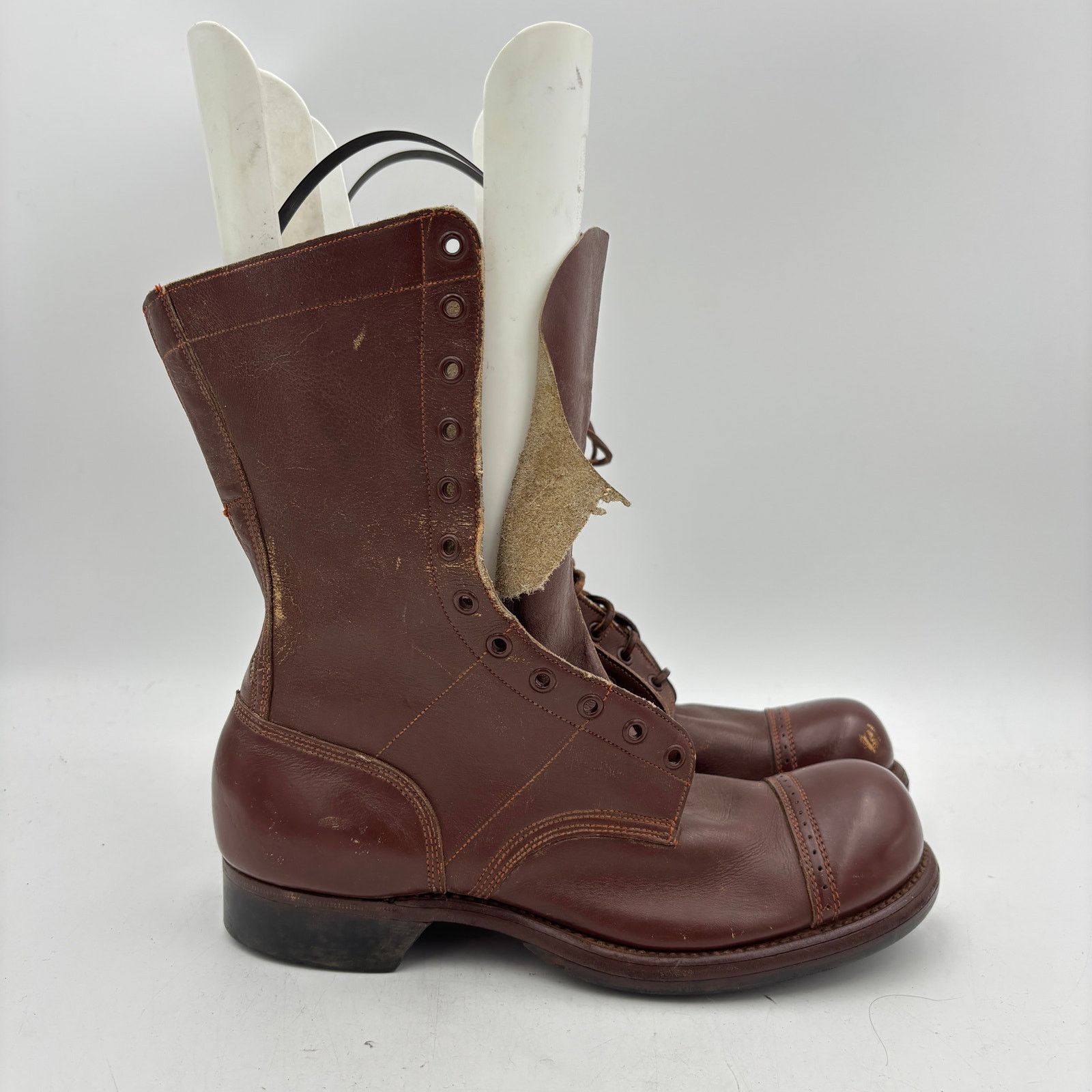 Vintage Vintage WWII 1942 Paratrooper Jump Boots 9D Size US 9 / EU 42 - 3 Thumbnail