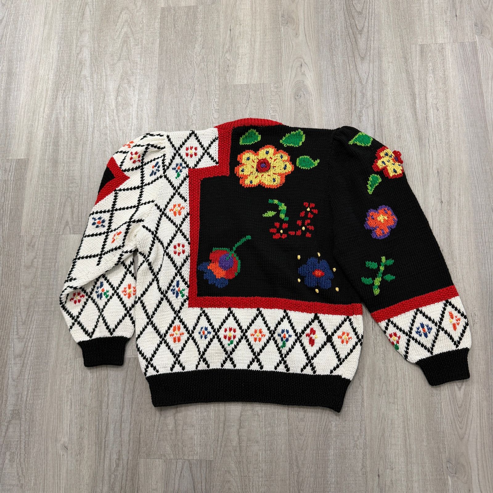 Vintage Vintage Berek Hand Knit Cardigan Sweater Women's Large 80s Size L / US 10 / IT 46 - 7 Thumbnail