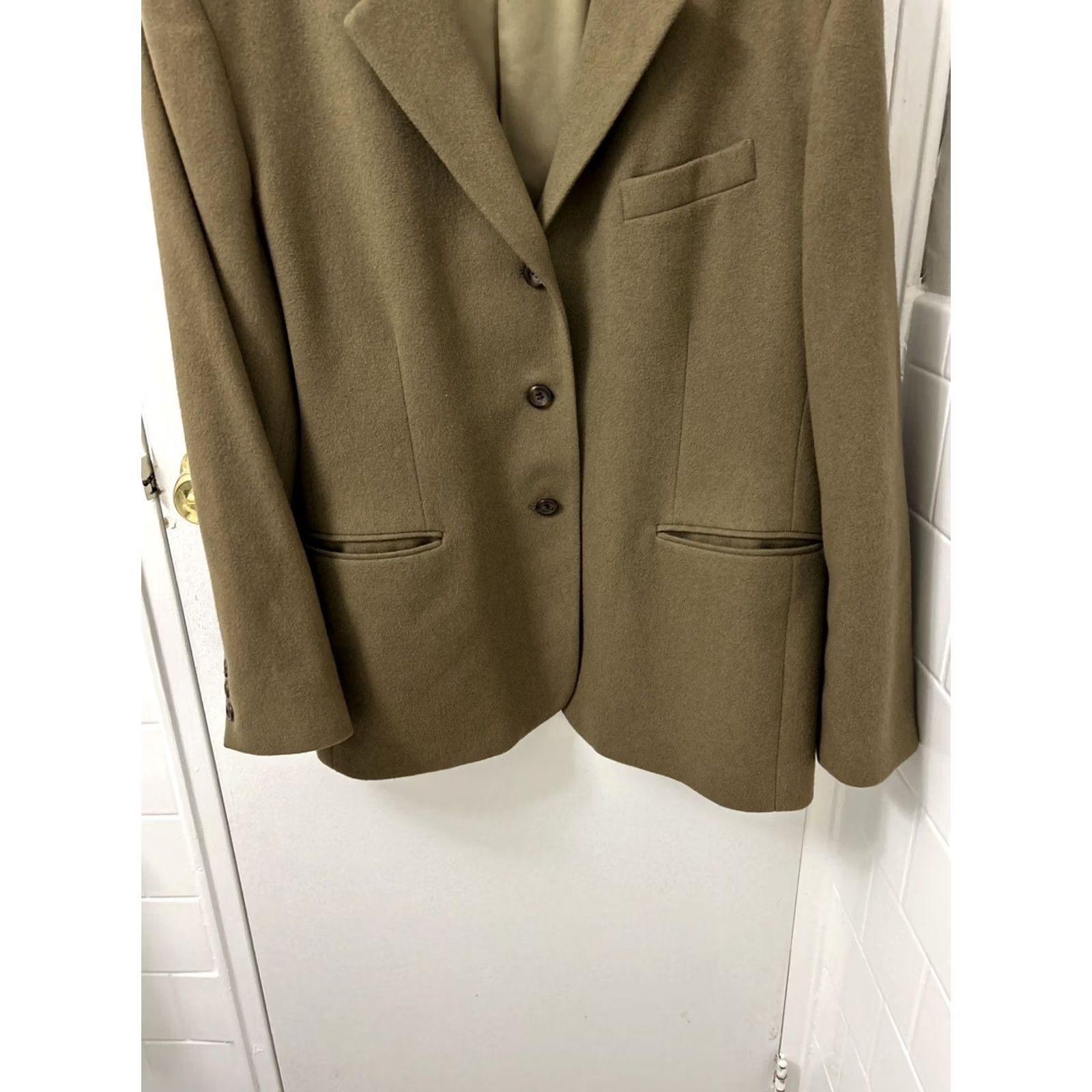 Vintage VINTAGE L.L. Bean Blazer Jacket Womens 20P Brown Wool Cashmere Made In USA Blazer Men/Women? Size 3XL / US 20-22 - 3 Thumbnail