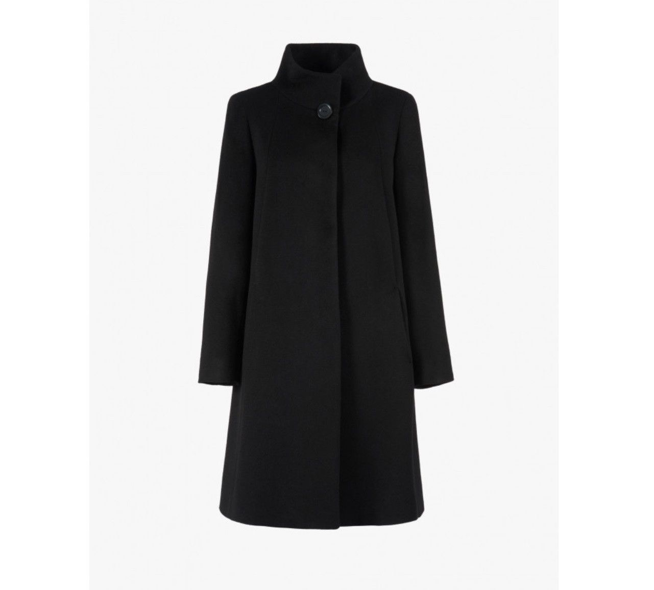 Cinzia Rocca Iconic Black Coat Cashmere blend Size XXL / US 16-18 / IT 52-54 - 1 Thumbnail