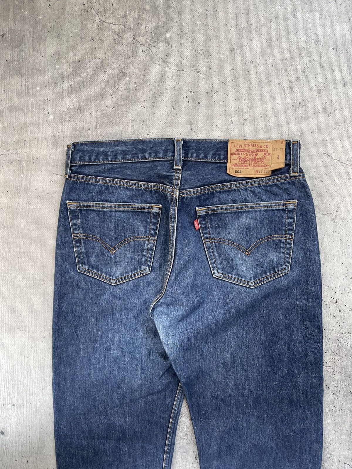 Jean × Levi's × Vintage Jeans LEVIS 501 Vintage Wash Blue Denim 90s Size US 33 - 2 Thumbnail