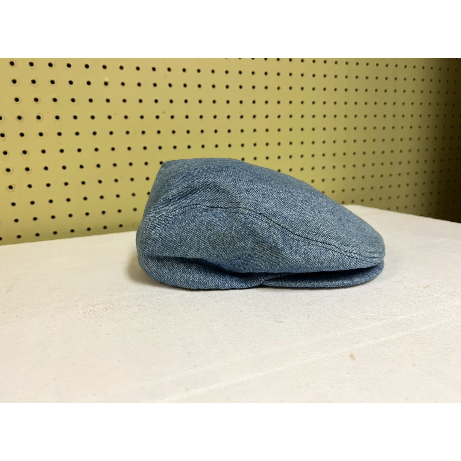 Vintage VINTAGE Denim Panel Hat Cap Hippie Baker Boy Floppy Newsboy Cap Made In USA Men M Blue Size ONE SIZE - 2 Thumbnail