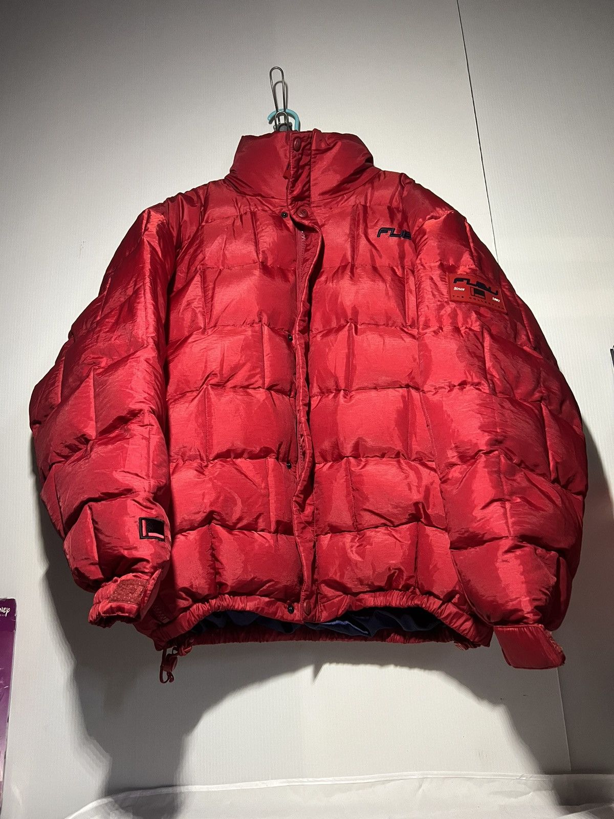 Fubu Vintage Red Fubu Down Puffer Jacket Sz L With Zip-Away Hood | Grailed