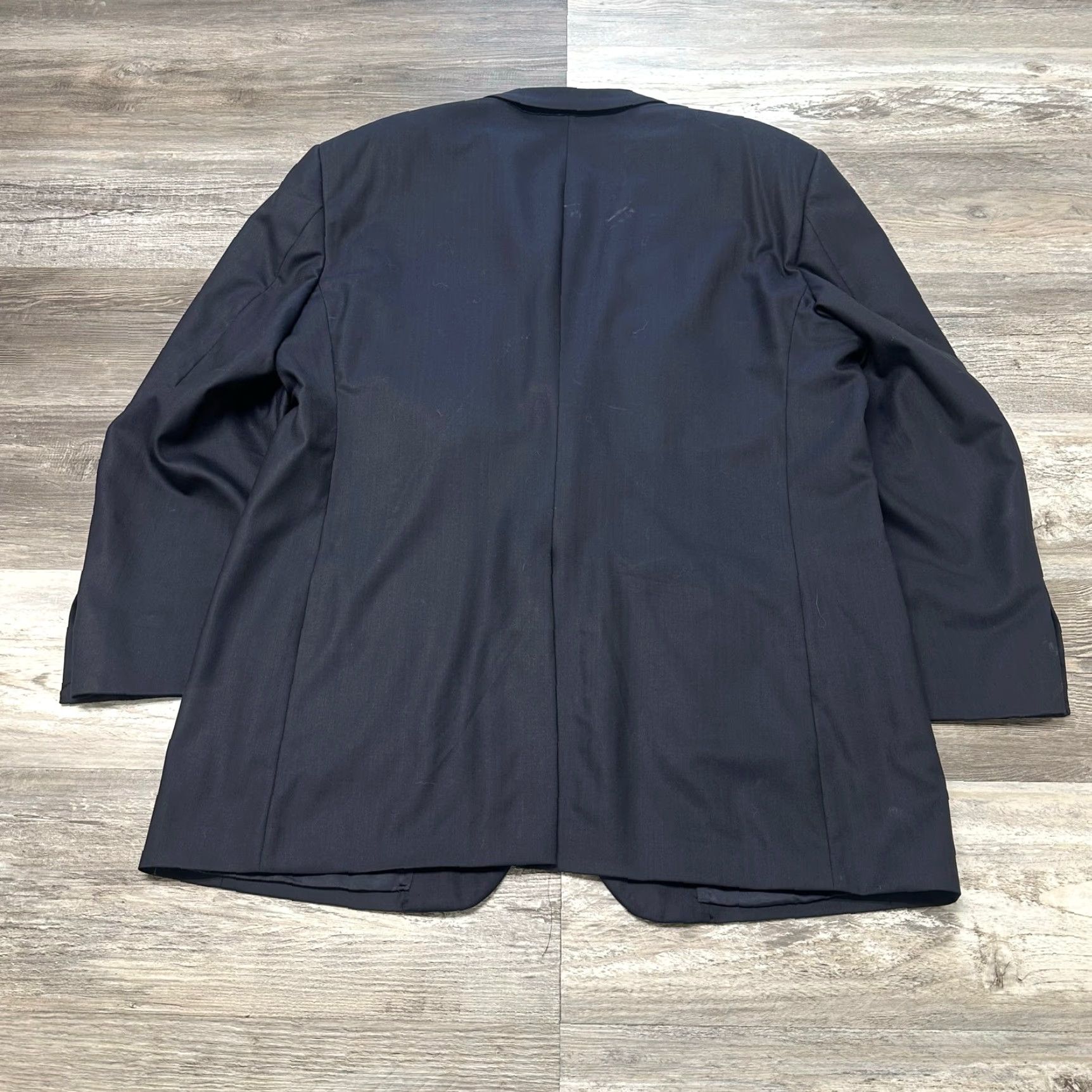 Brooks Brothers VINTAGE Brooks Brothers Navy Blue Mens 46L 2 Button Wool Blazer Sport Coat USA Made Size 46R - 3 Thumbnail