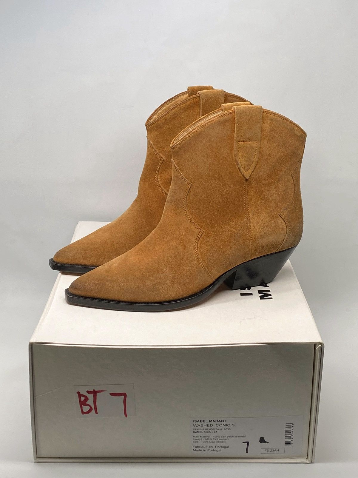 Isabel Marant Isabel Marant Dewina Suede Western Booties size 37 Size US 7 / IT 37 - 12 Thumbnail