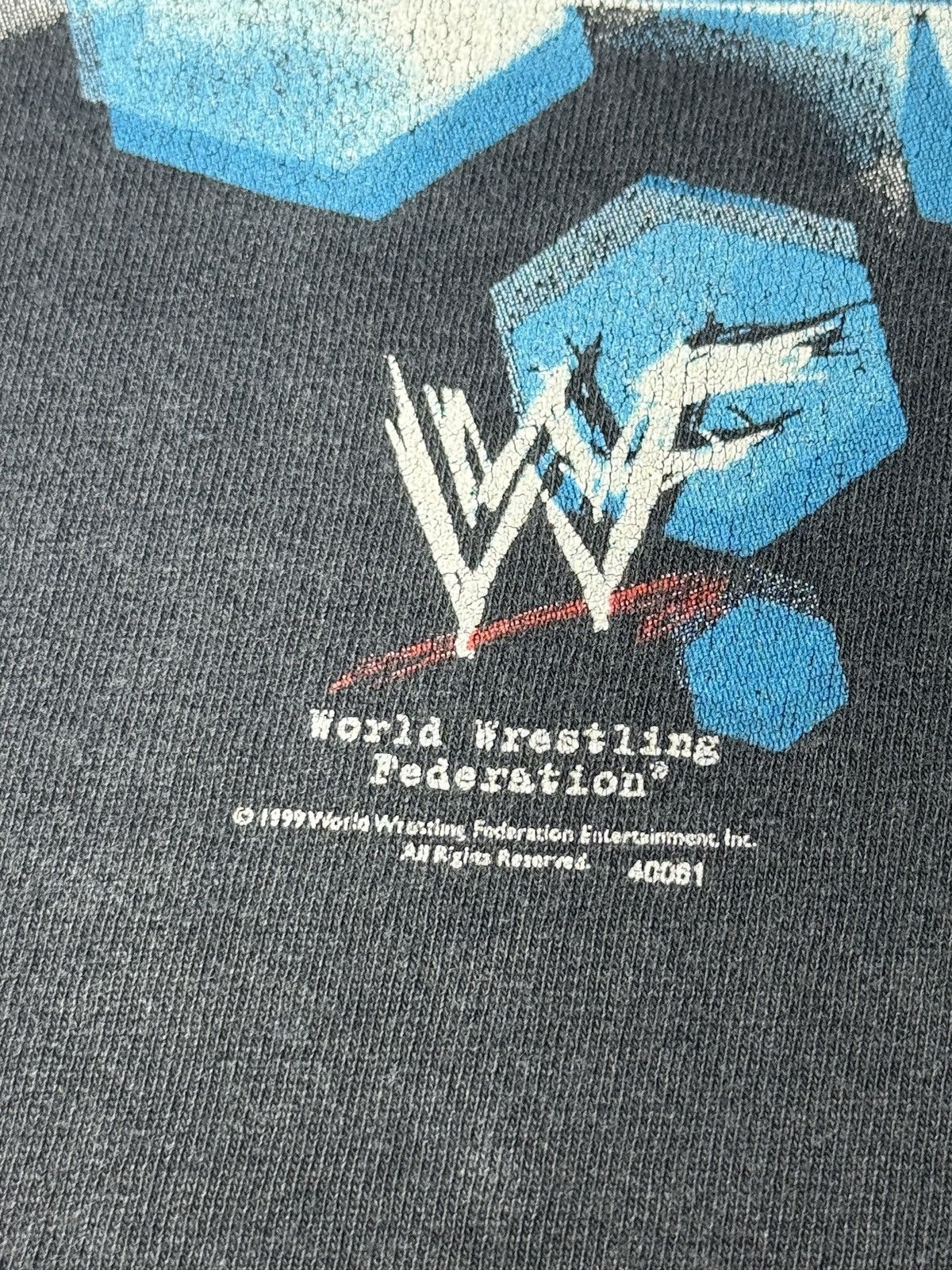 WWF Vintage 90s Raw Is Jericho Y2J WWF Wrestling Cutoff T Shirt Size US XL / EU 56 / 4 - 5 Thumbnail