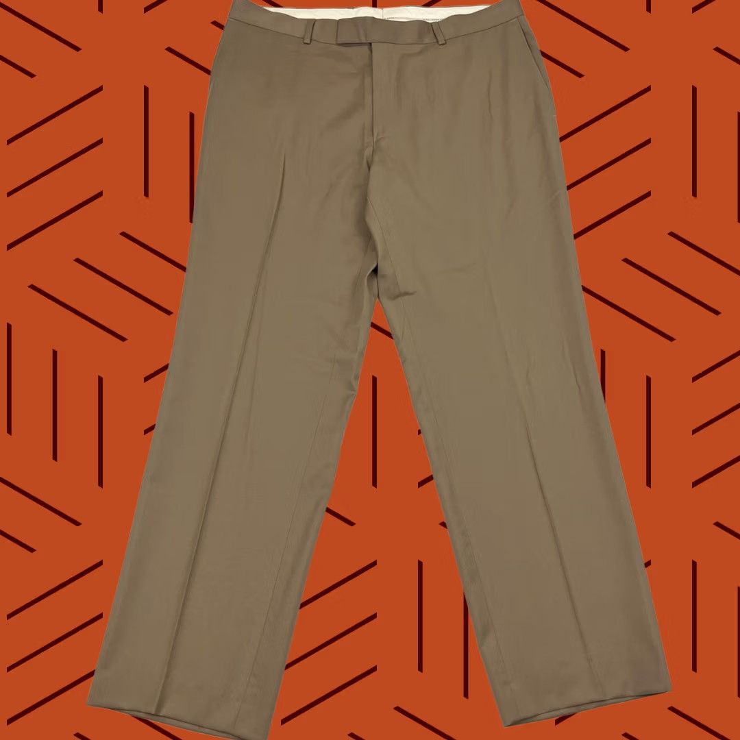 Vintage VINTAGE Hugo Boss Dress Pants Men 38 x 32 James Brown Straight Brown Wool Trousers Slack Size US 38 / EU 54 - 1 Thumbnail