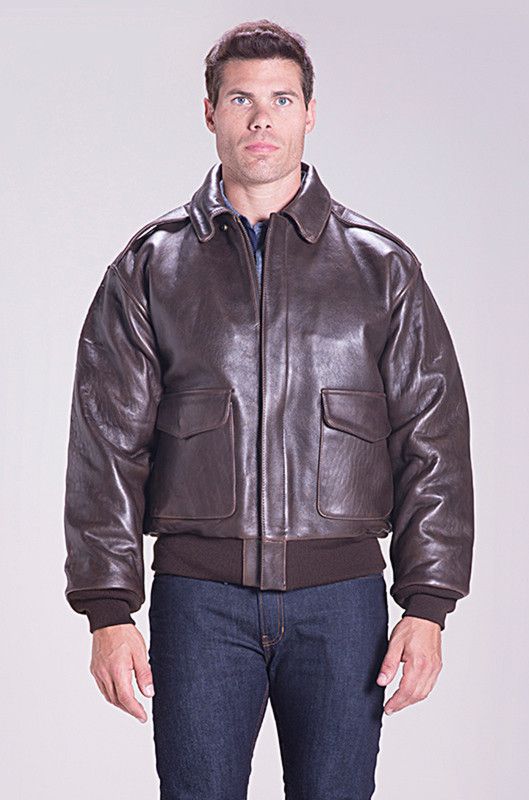 Schott Vintage 80s Schott US Army A-2 Leather Flight Jacket Size US M / EU 48-50 / 2 - 20 Thumbnail