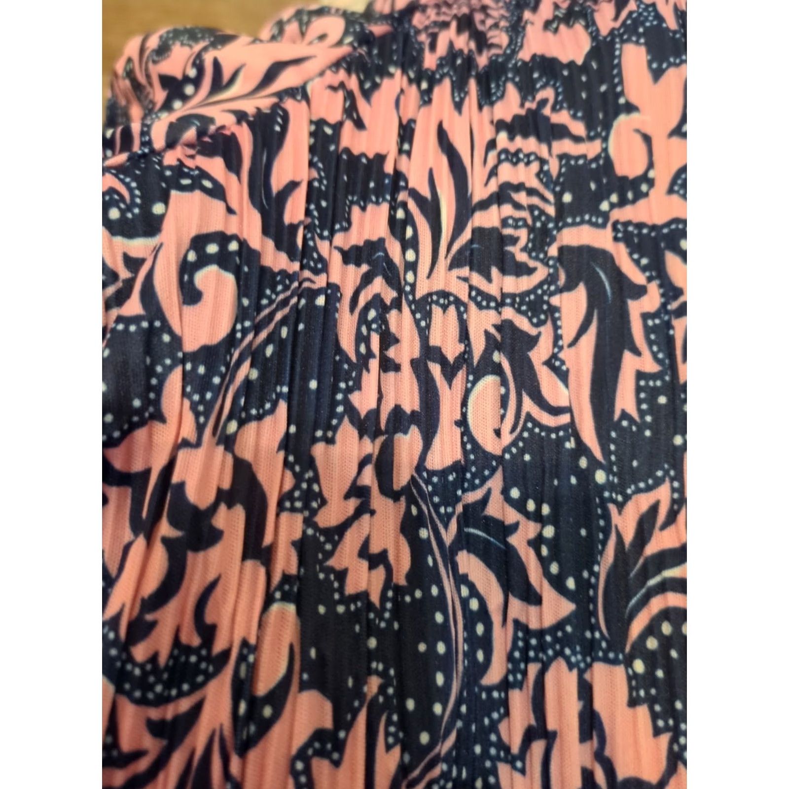 Vintage VINTAGE Cue Fashions Dress Shift Midi 16W Blue/Pink Floral Short Sleeve Drop Waist Womens Size XXL / US 16-18 / IT 52-54 - 5 Thumbnail