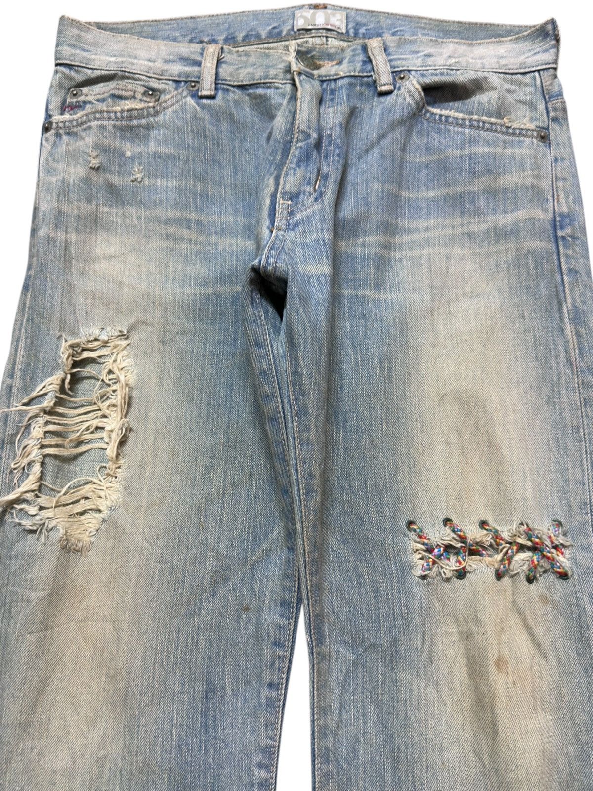 Edwin Vintage Edwin Miss 503WS Mudwash Grunge Distressed Denim Size US 30 / EU 46 - 2 Thumbnail
