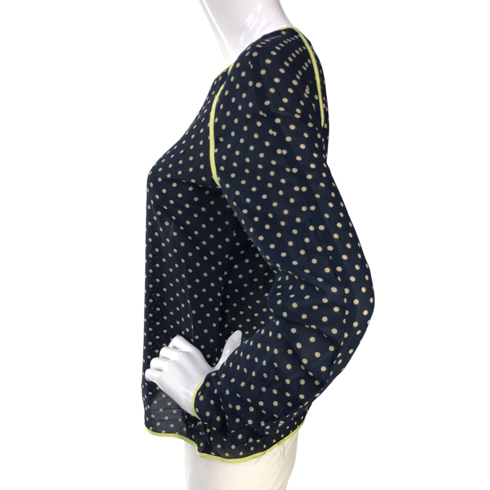 Adolfo Dominguez Adolfo Dominguez Size 38 US 6 Top Blouse Polka Dot Keyhole Size M / US 6-8 / IT 42-44 - 5 Thumbnail