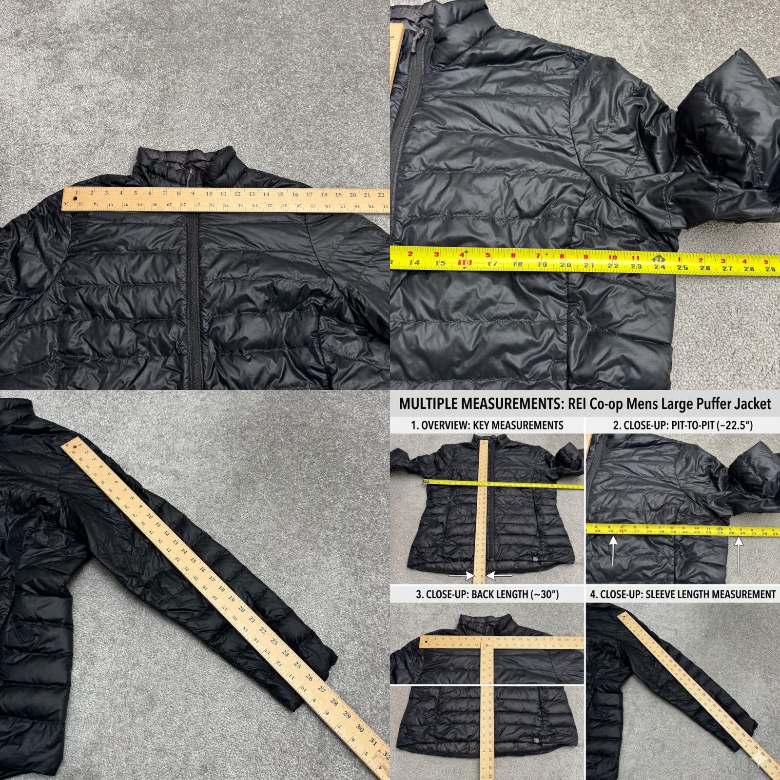 Vintage VINTAGE REI Co-Op Down Puffer Jacket Mens Large Black Full Zip Insulated Lightweight Size US M / EU 48-50 / 2 - 9 Thumbnail