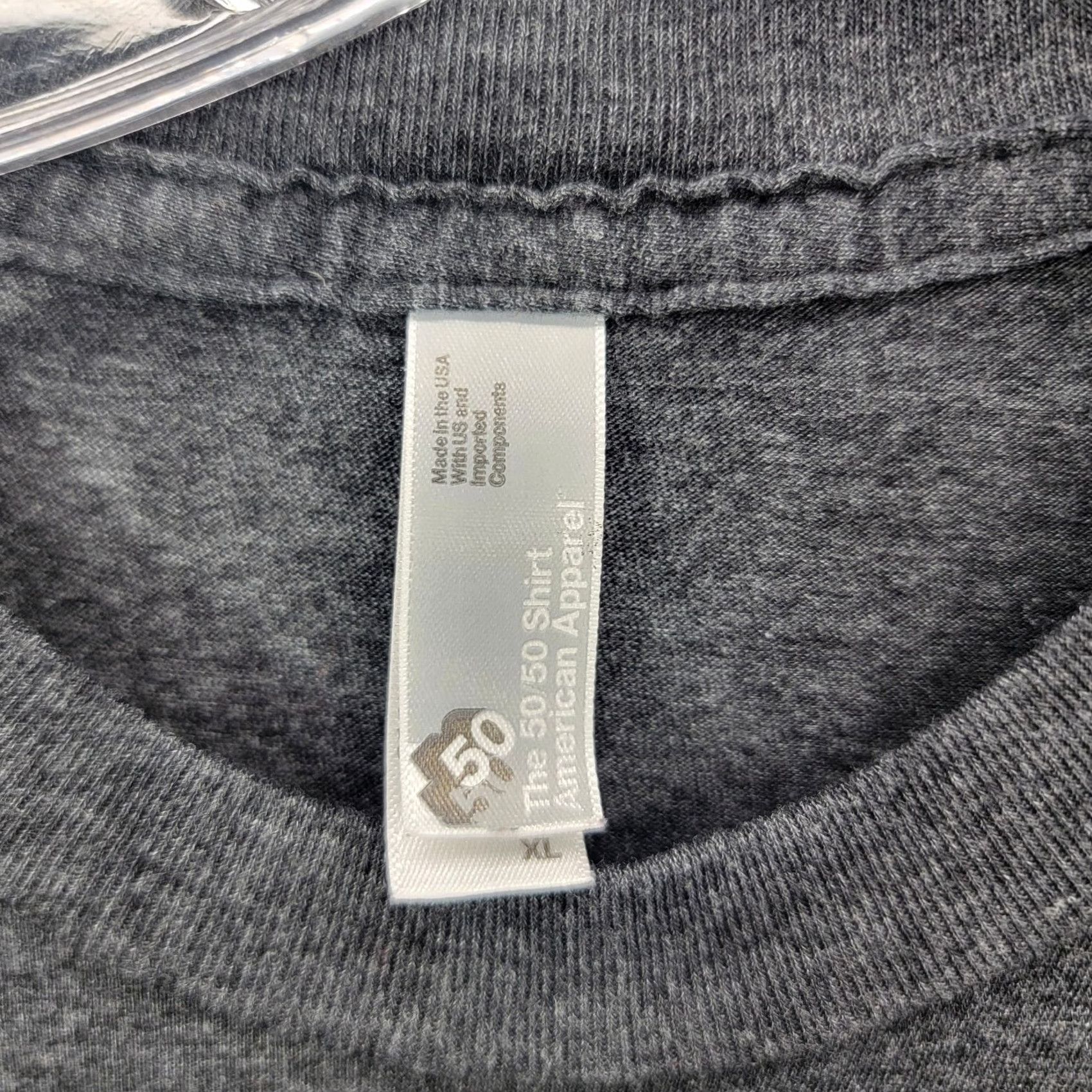 American Apparel texas cross Shirt Men's XL gray Short Sleeve Cross Graphic Tee made is usa Size US XL / EU 56 / 4 - 3 Thumbnail