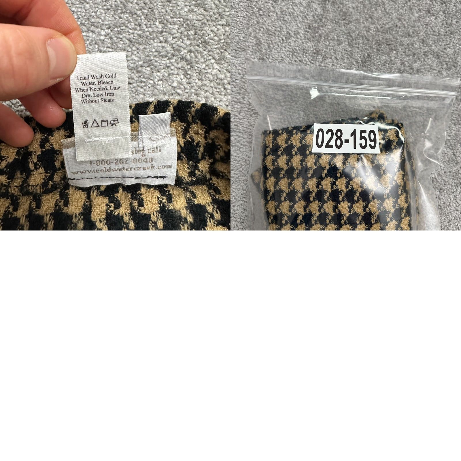 Coldwater Creek VINTAGE Coldwater Creek Tweed Pencil Skirt Womens Small Black Brown Check Knee Length Size 28" / US 6 / IT 42 - 8 Thumbnail