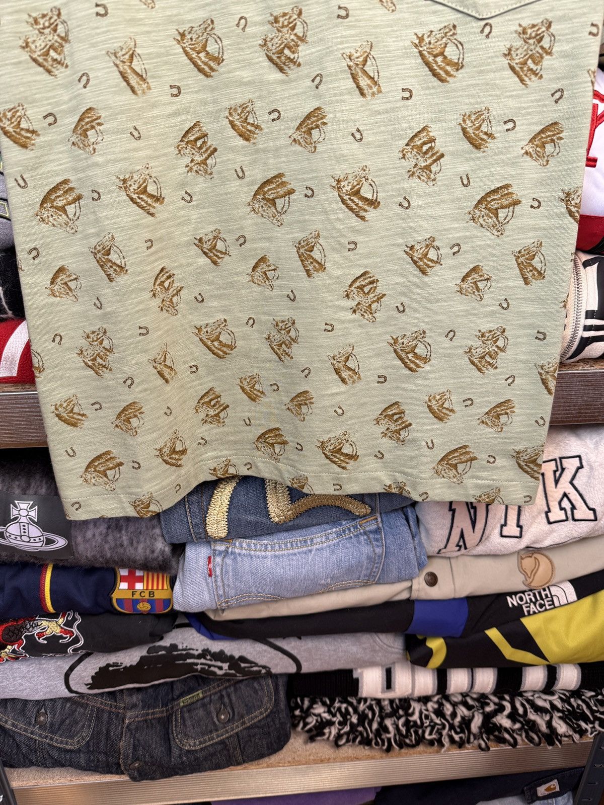 RRL Ralph Lauren Rare ! RRL Double Tee Polo Ralph Lauren RL Over Print Size US L / EU 52-54 / 3 - 5 Thumbnail