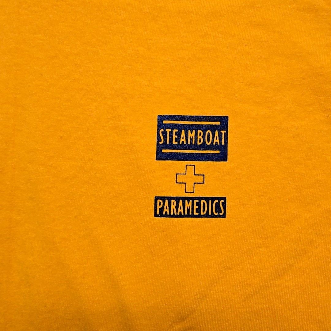 Hanes Vintage Steamboat Paramedics Shirt Graphic Yellow Small Tee Size US S / EU 44-46 / 1 - 2 Thumbnail