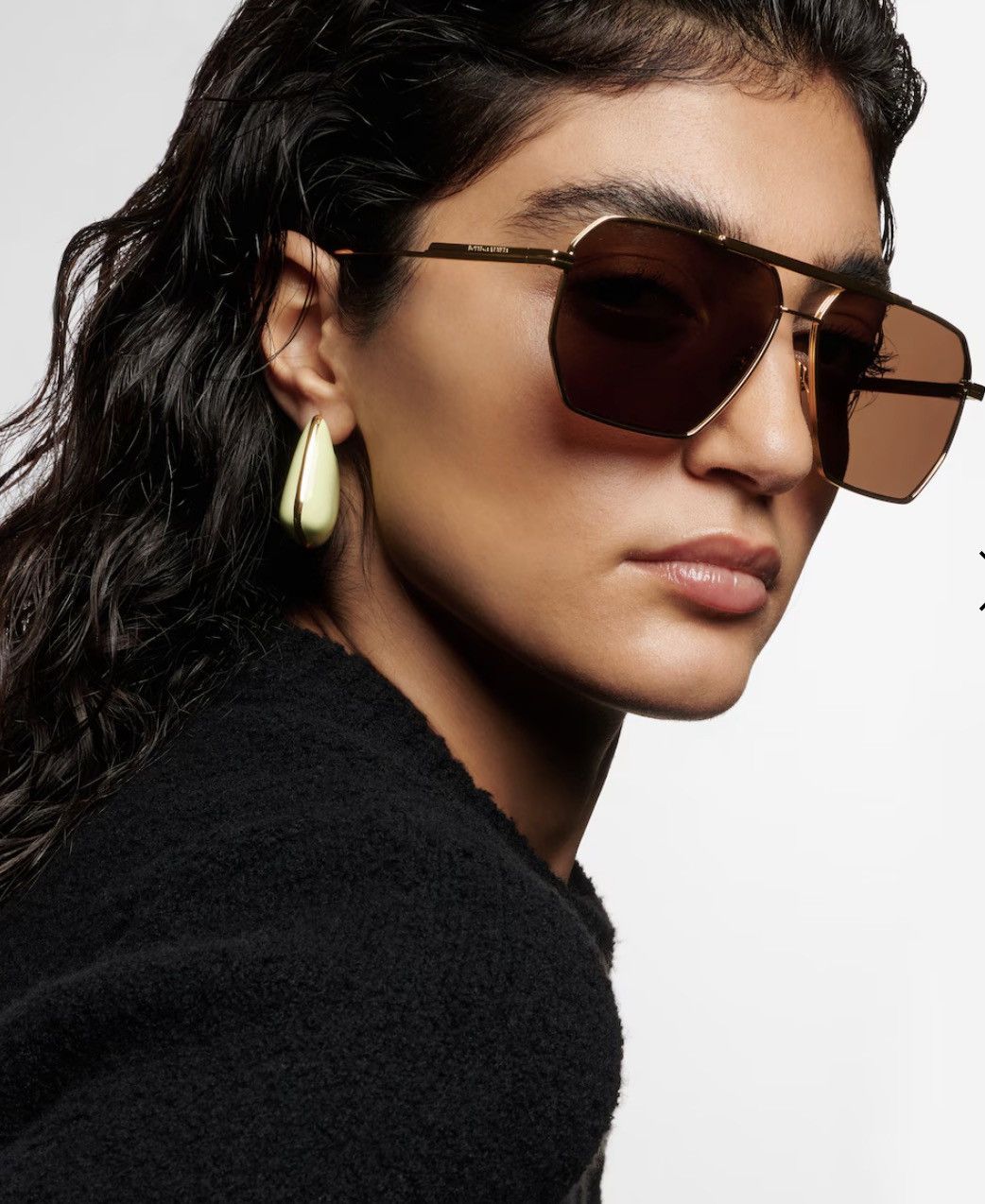Bottega Veneta Bottega Veneta Aviator Sunglasses Size ONE SIZE - 5 Thumbnail