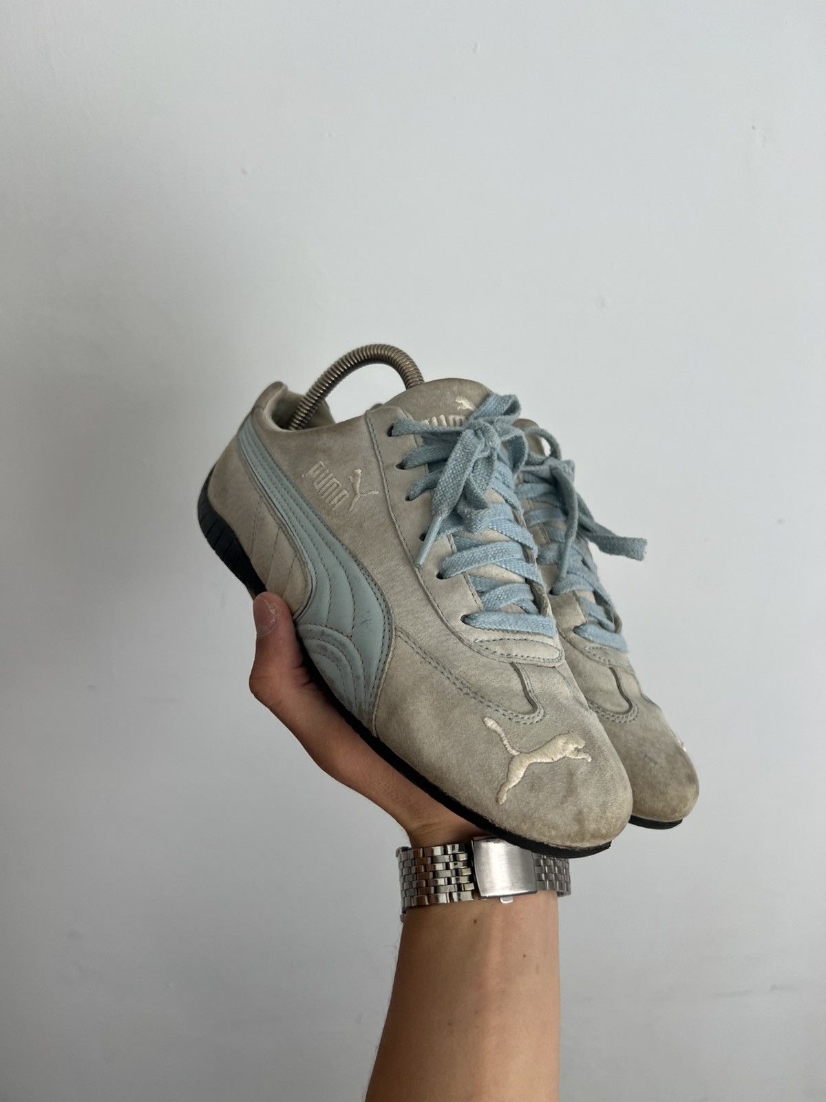 Puma Y2K Vintage Puma Speedcat Low Top Leather Studded Sneakers Size US 7 / IT 37 - 4 Thumbnail