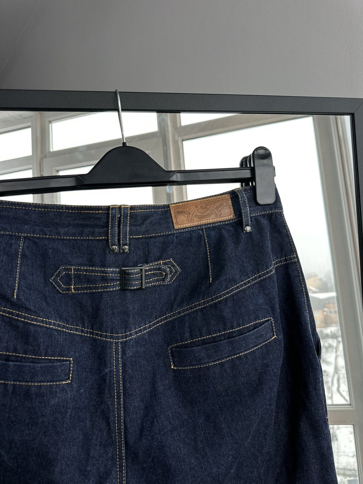 Le Mont Saint Michel Le Mont S’Michel BuckleBack Navy Woman Jeans French Workwear Size 32" / US 10 / IT 46 - 8 Thumbnail